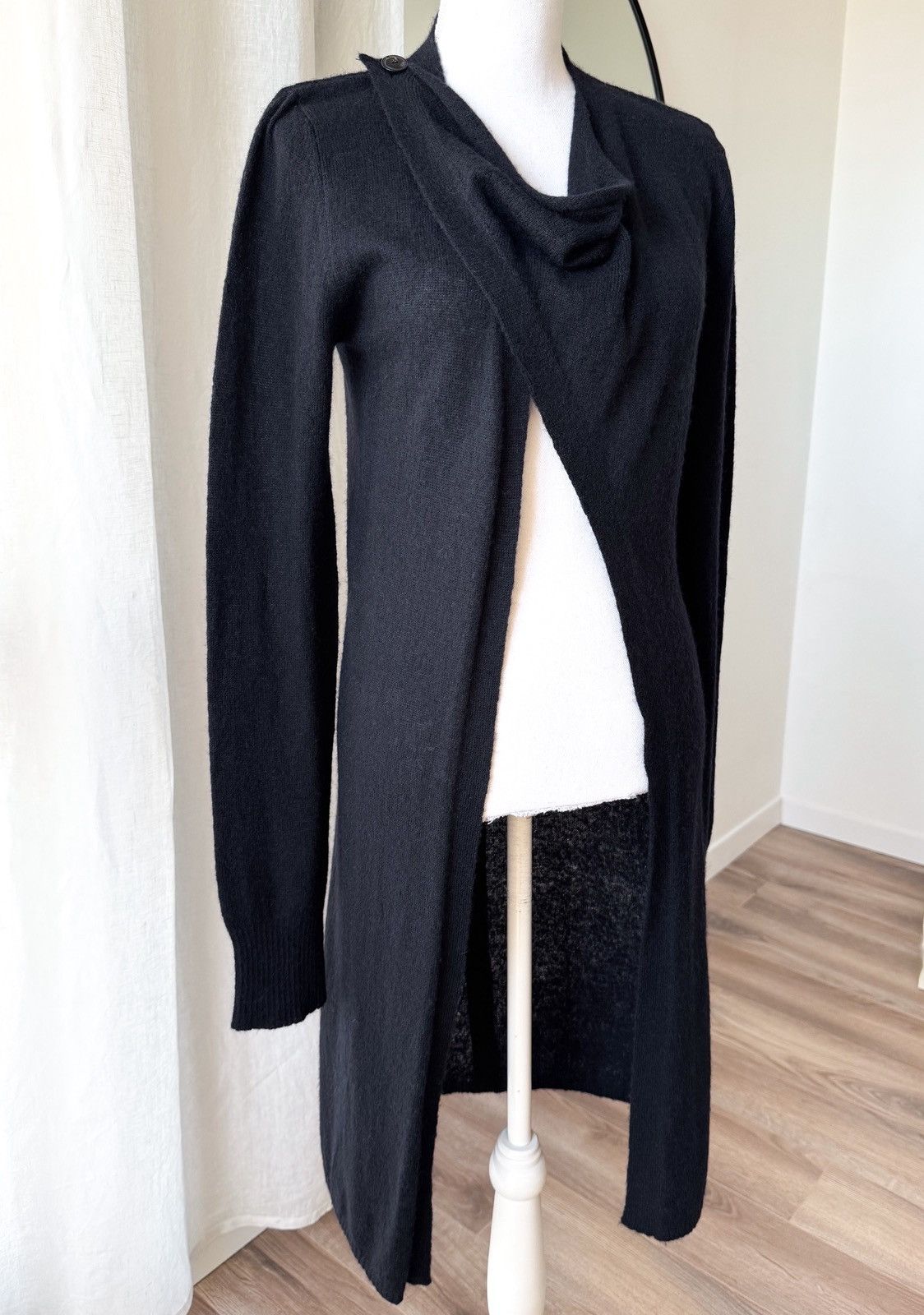 Rick Owens Rick Owens Crust F/W 2009 long black knitted cardigan Size S / US 4 / IT 40 - 8 Thumbnail