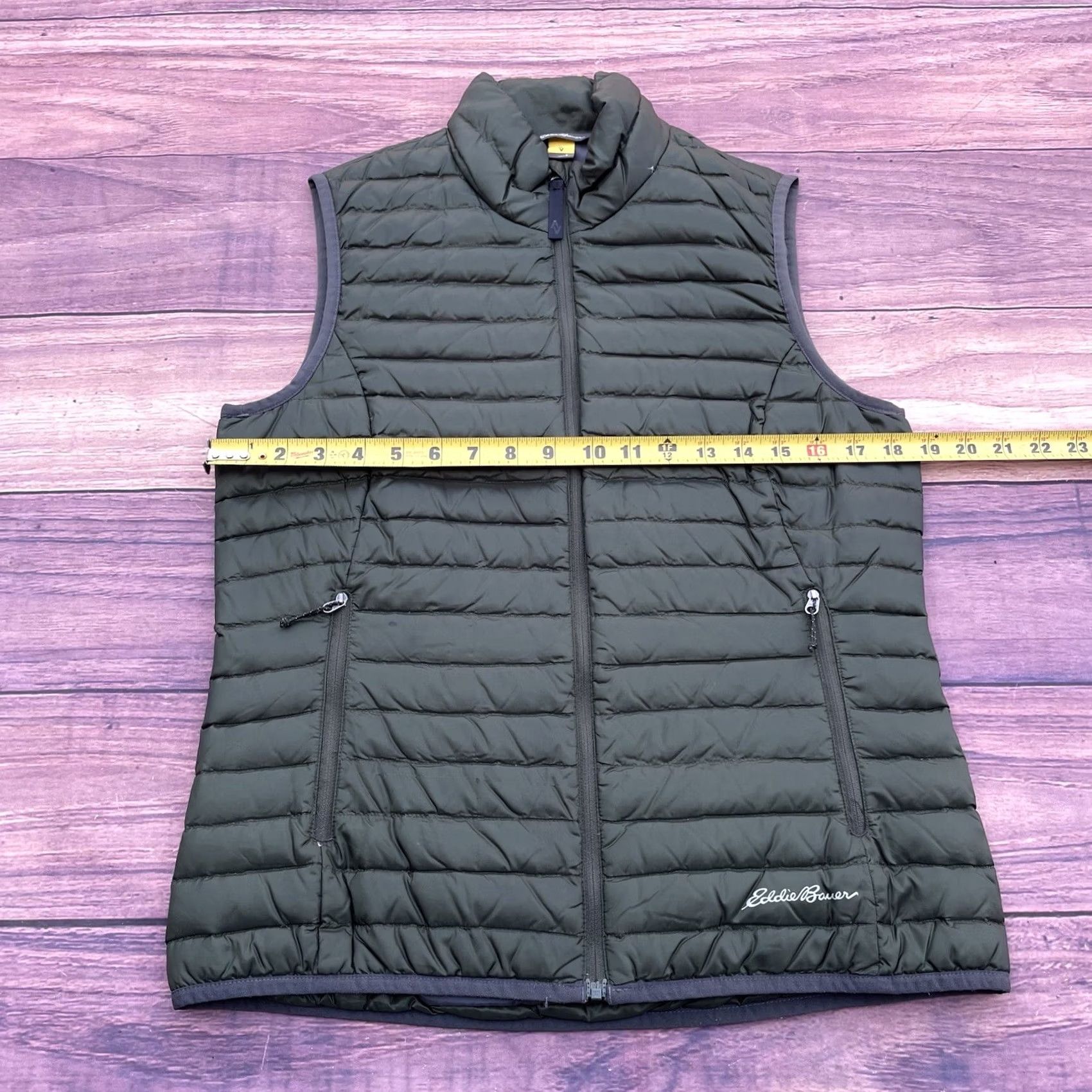 Eddie Bauer Eddie Bauer Women's S Travex EB700 Full Zip Quilted Down Fill Vest Hunter Green Size S / US 4 / IT 40 - 3 Thumbnail