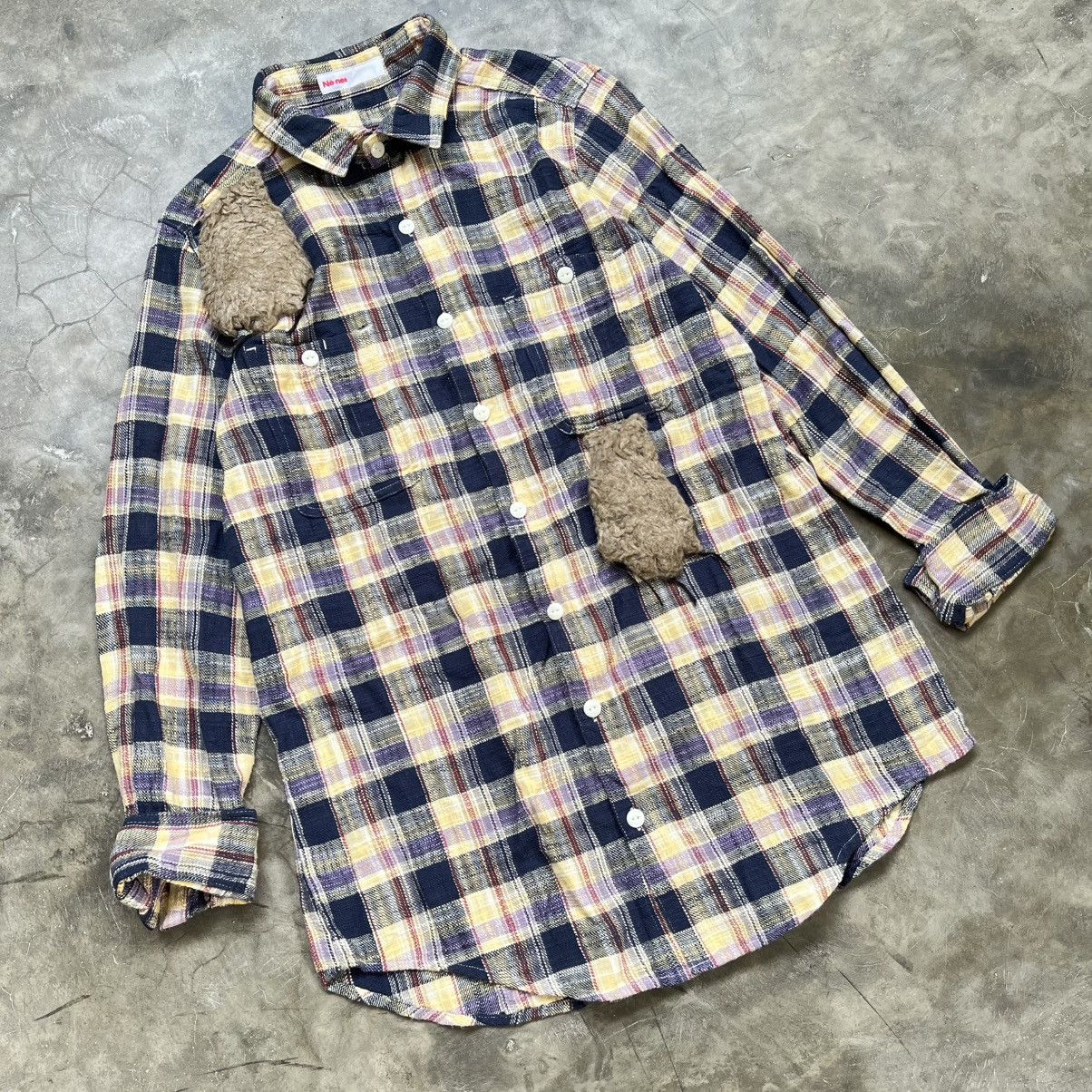 Issey Miyake Ne-Net by Issey Miyake 3D Hand Cat Flannel Long Sleeve Shirt Size US S / EU 44-46 / 1 - 3 Thumbnail