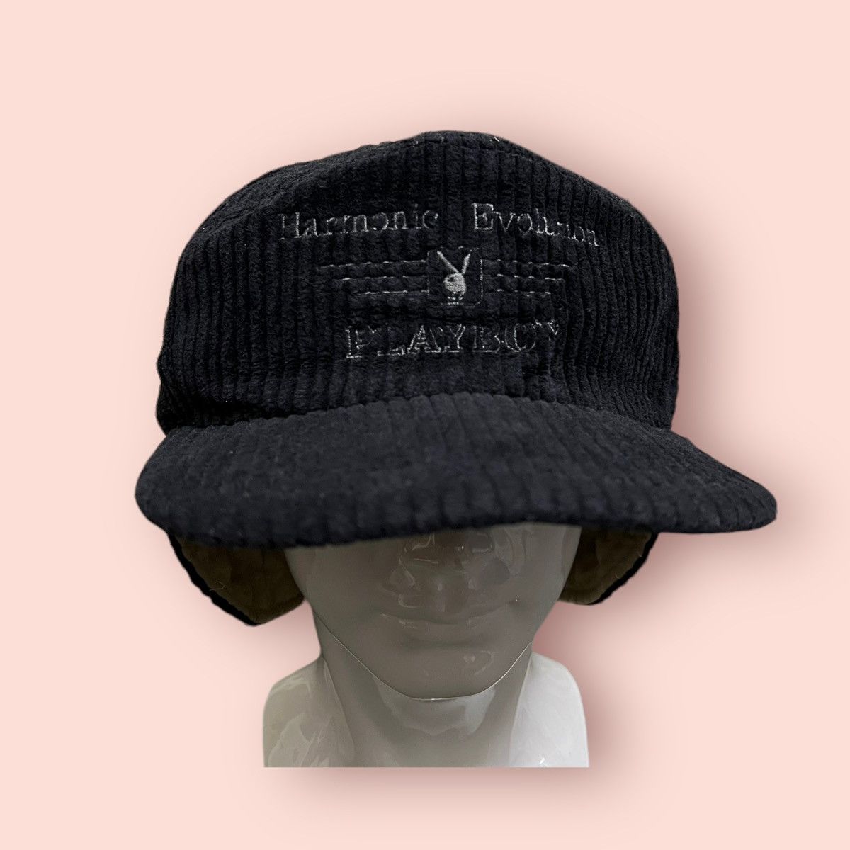 Playboy VINTAGE PLAYBOY EAR FLAP CORDUROY TRAPPER HAT Size ONE SIZE - 14 Thumbnail