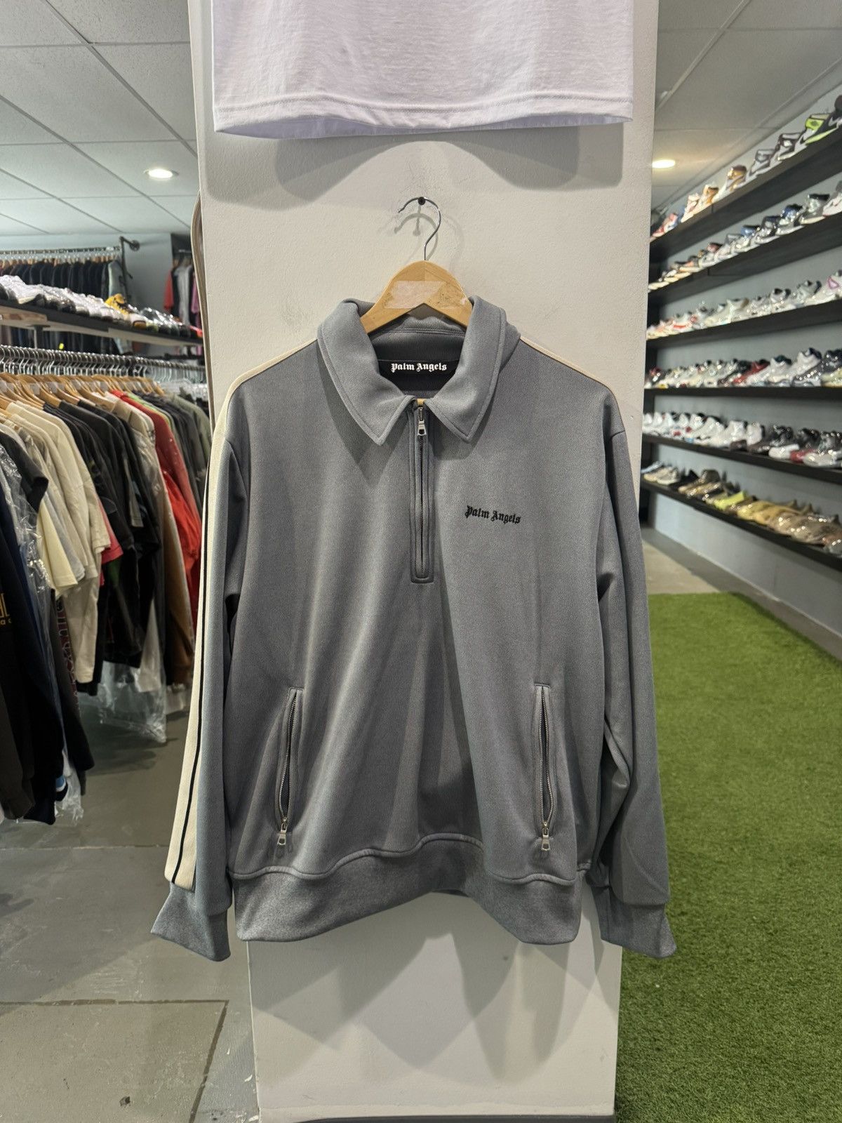 Palm Angels Palm Angels Quarter Zip Track Jacket Size US XL / EU 56 / 4 - 1 Thumbnail