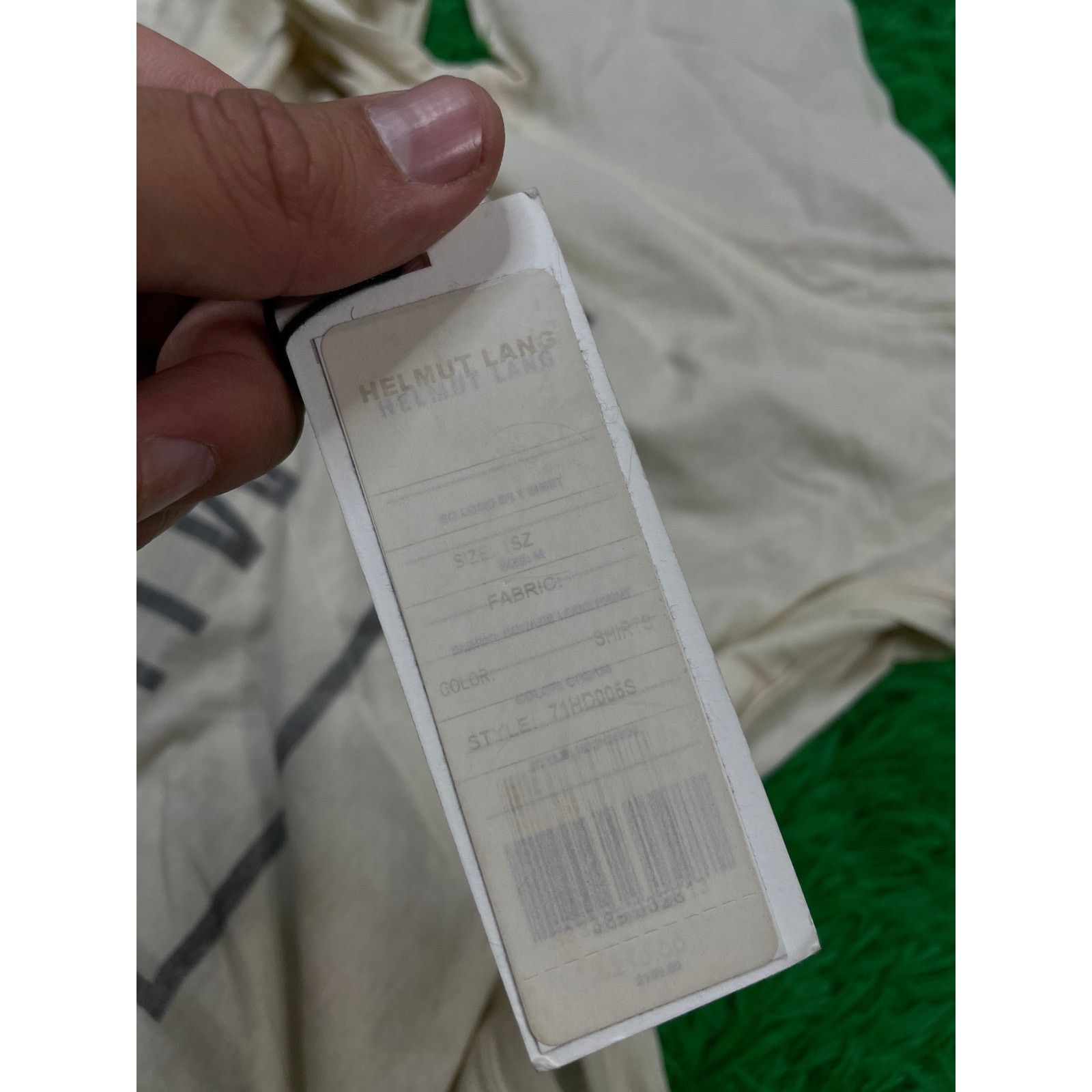 Helmut Lang Helmut Lang Tee Cream Medium Used Size US M / EU 48-50 / 2 - 2 Thumbnail
