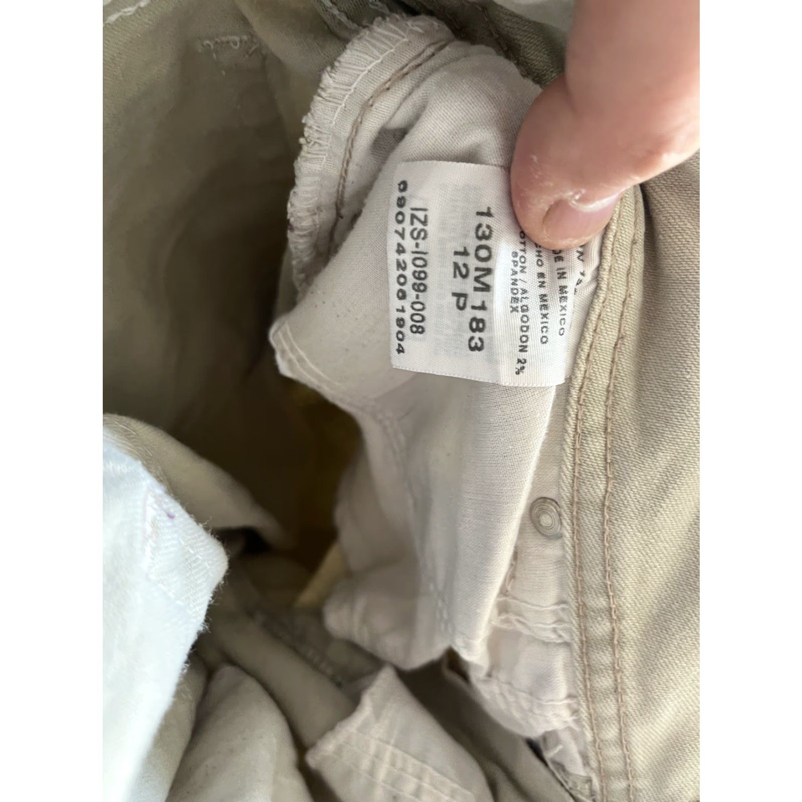 Lee Lee Riders Jeans Womens Relaxed Petite 12P Light Beige Straight 130M183 Mens? Womens Size 34" / US 12 / IT 48 - 3 Thumbnail