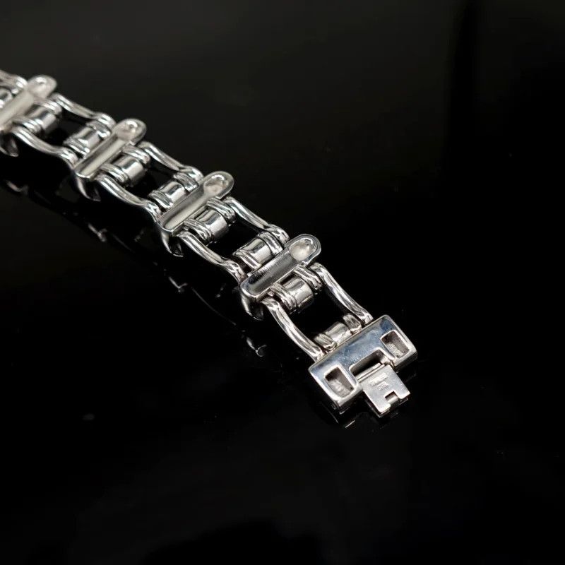 Japanese Brand × Vintage Skull Motorcycle Punk Bracelet Titanium Steel Size ONE SIZE - 4 Thumbnail