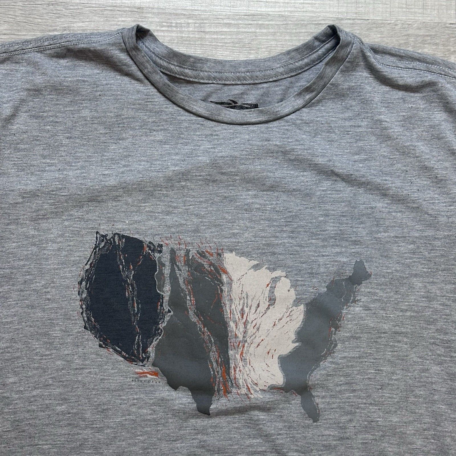 SITKA Sitka T-Shirt Mens USA Map Flyway Short Sleeve Large Hunting Size US L / EU 52-54 / 3 - 5 Thumbnail