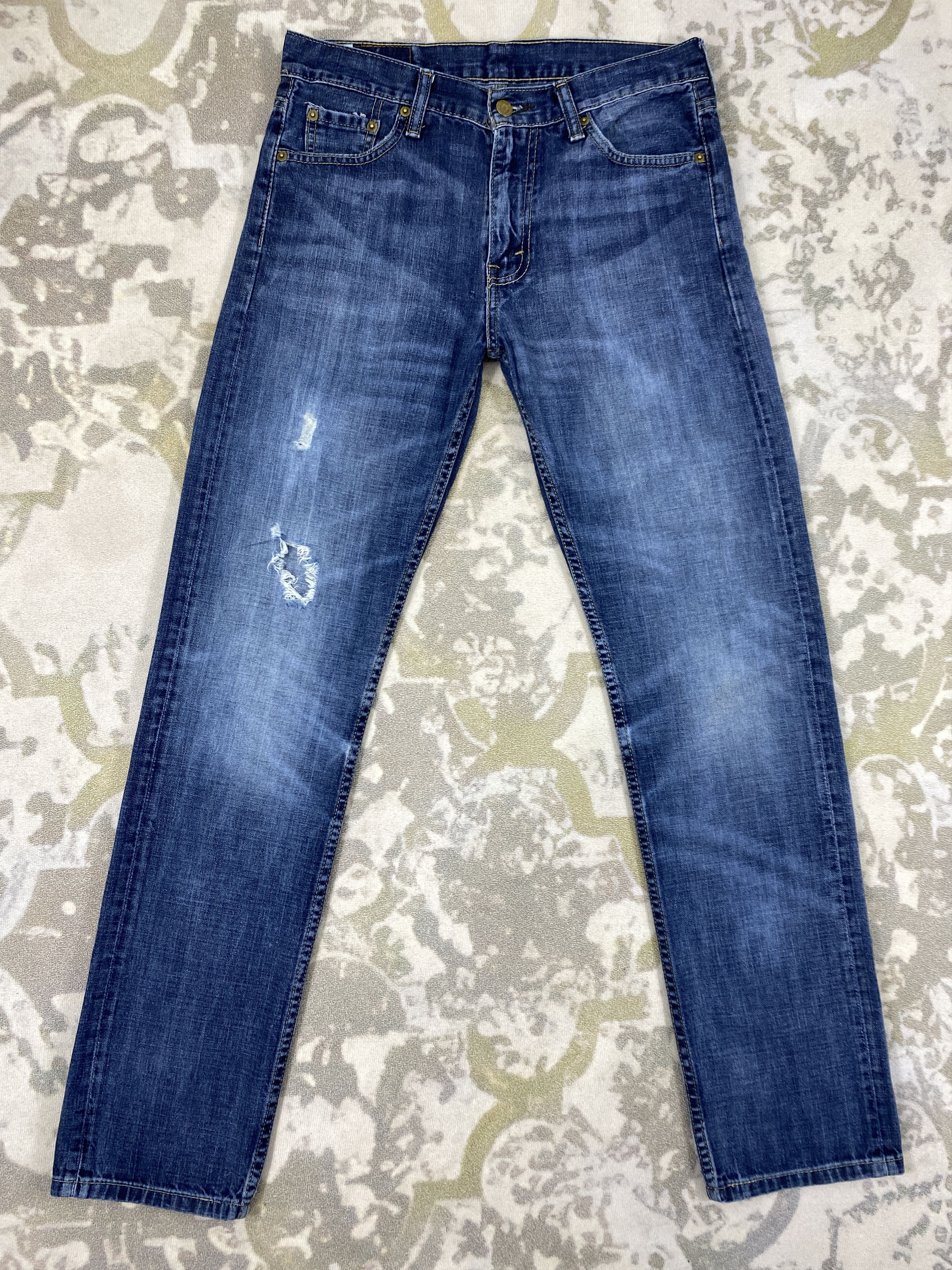 Japanese Brand Dark Blue Vintage Levi's 513 Distressed Denim 30x31.5 JN371 Size US 30 / EU 46 - 1 Thumbnail