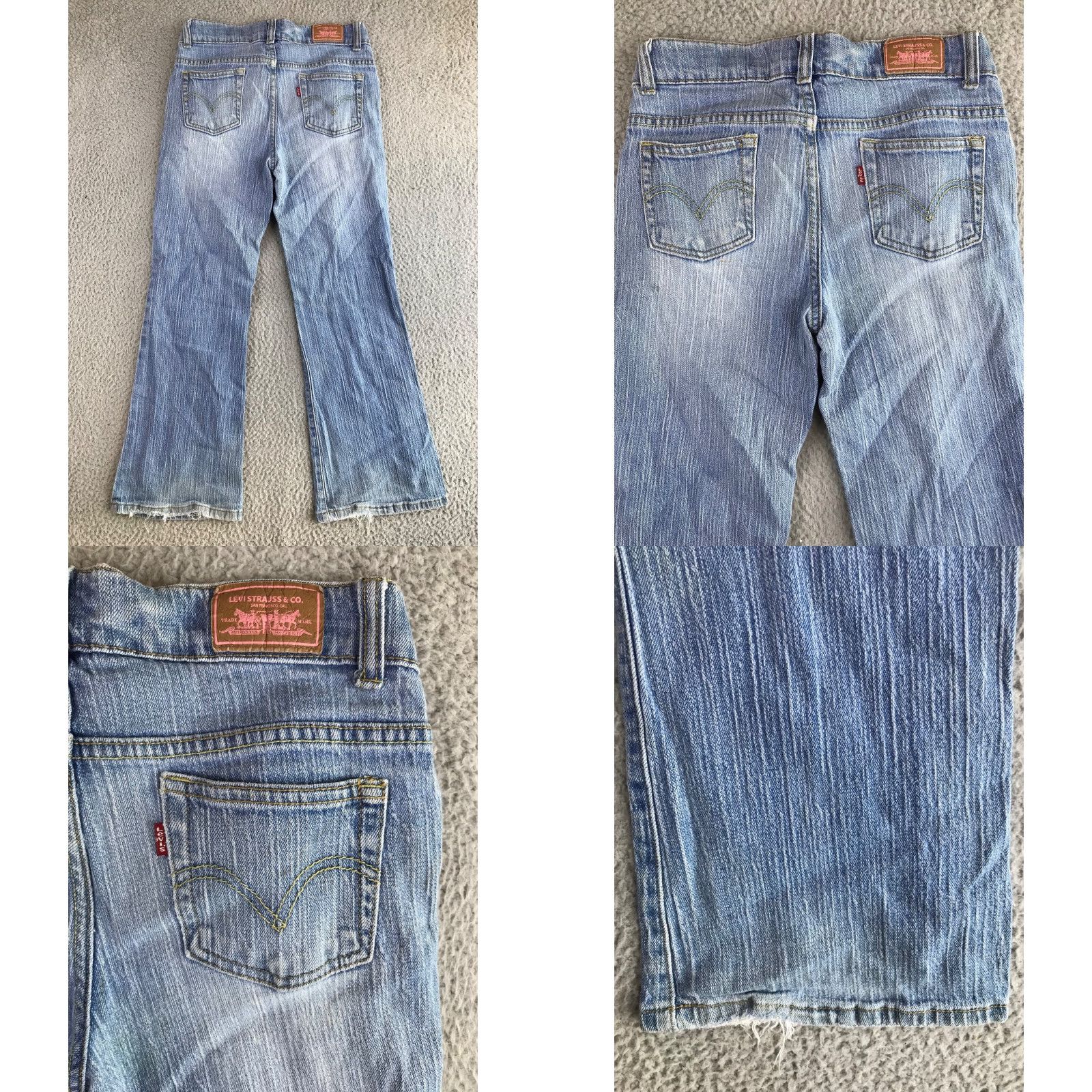 Levi's Levi's 517 Jeans Juniors 12.5 Blue Denim Flare Low Rise Pockets Logo Stretch Jeans | Levi's 500 Series Size 34" / US 12 / IT 48 - 10 Thumbnail