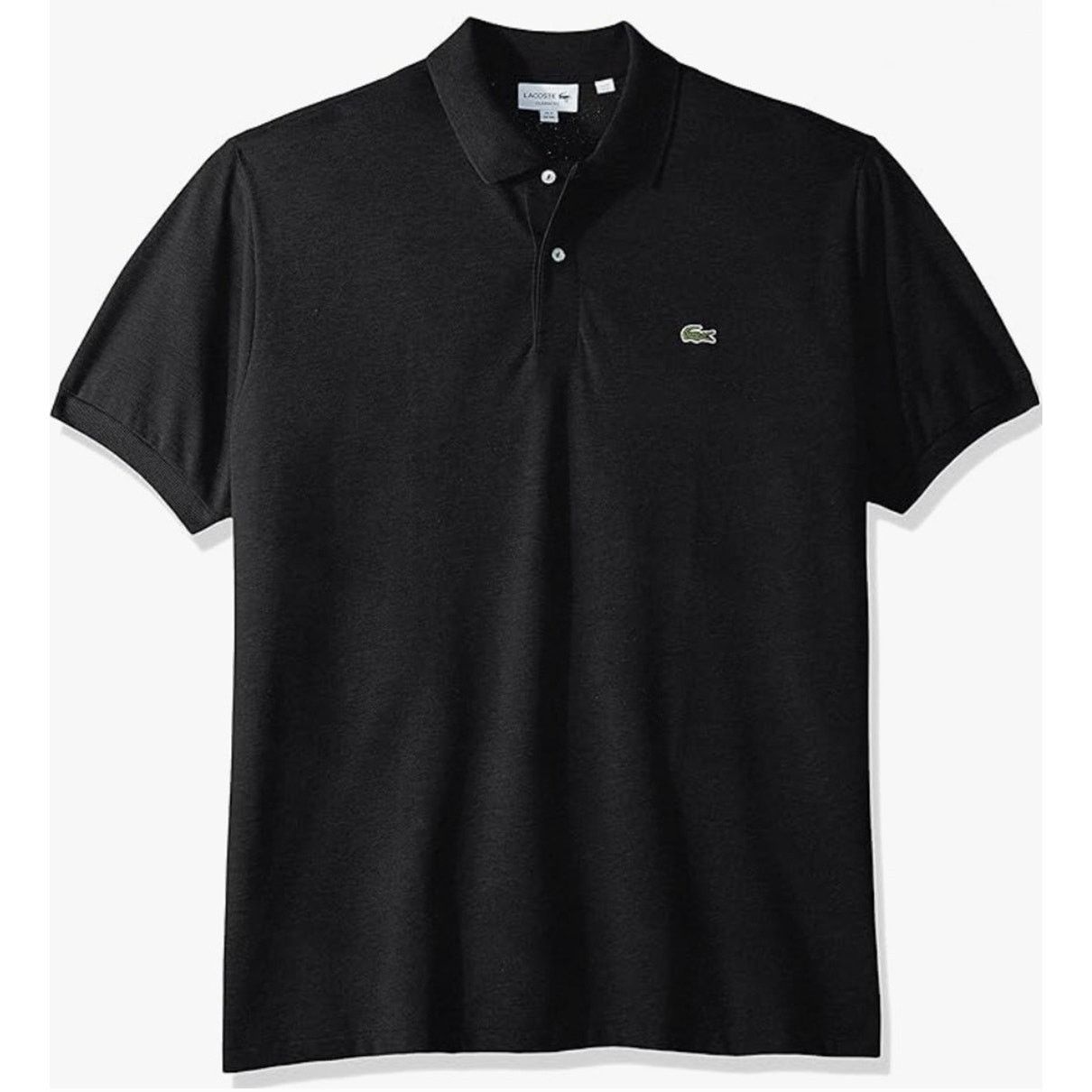 Lacoste Lacoste Mens Classic Short Sleeve Chine Pique Polo Black 2XL Size US XXL / EU 58 / 5 - 1 Thumbnail