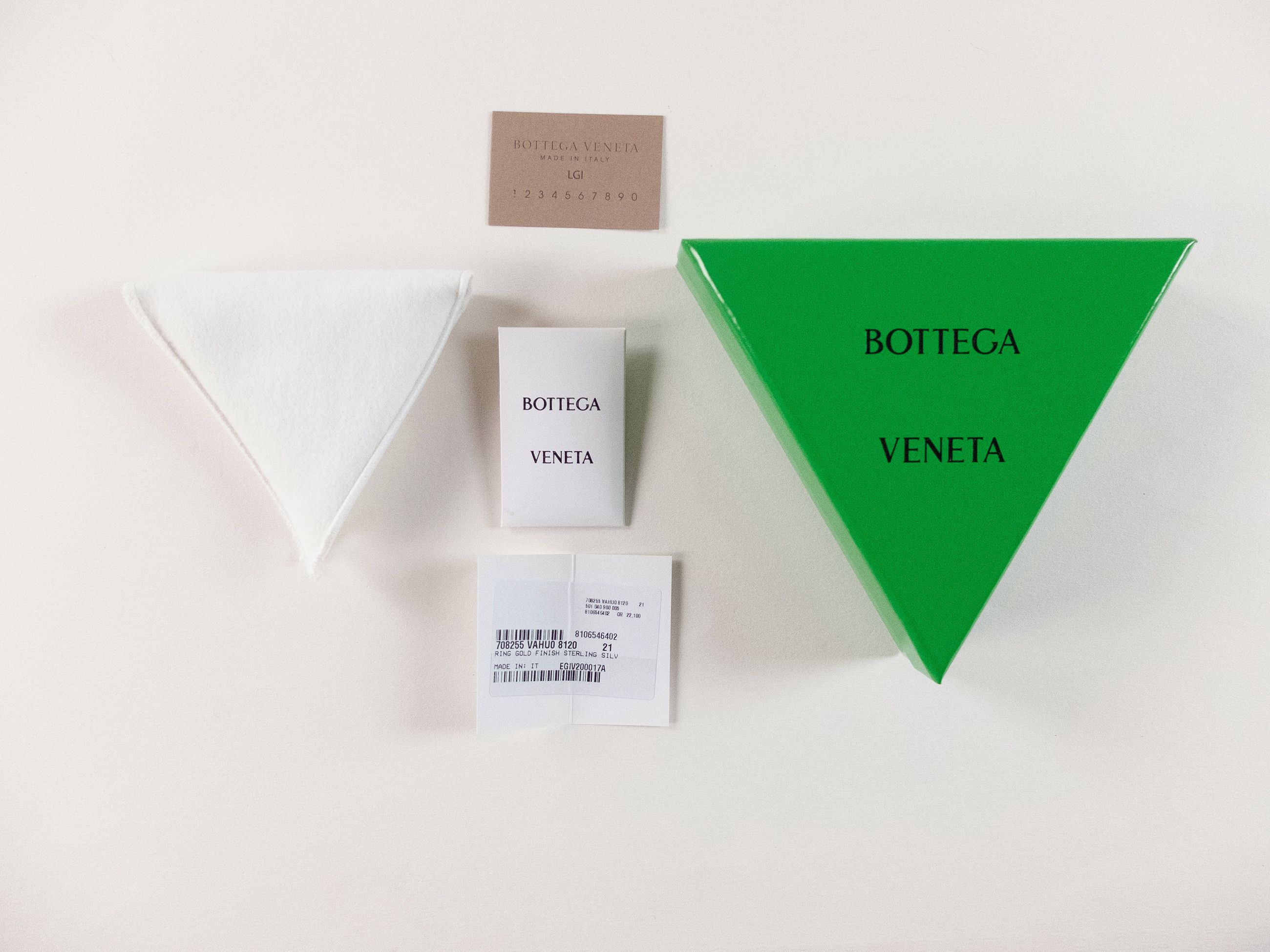 Bottega Veneta BOTTEGA VENETA gold plated silver triangle ring 9.5 21 q Size ONE SIZE - 9 Thumbnail