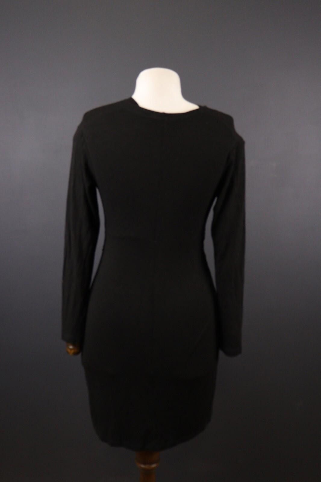 Other Bottega by Elisa Cavaletti Black A-Line Midi Dress Size L Size L / US 10 / IT 46 - 6 Thumbnail