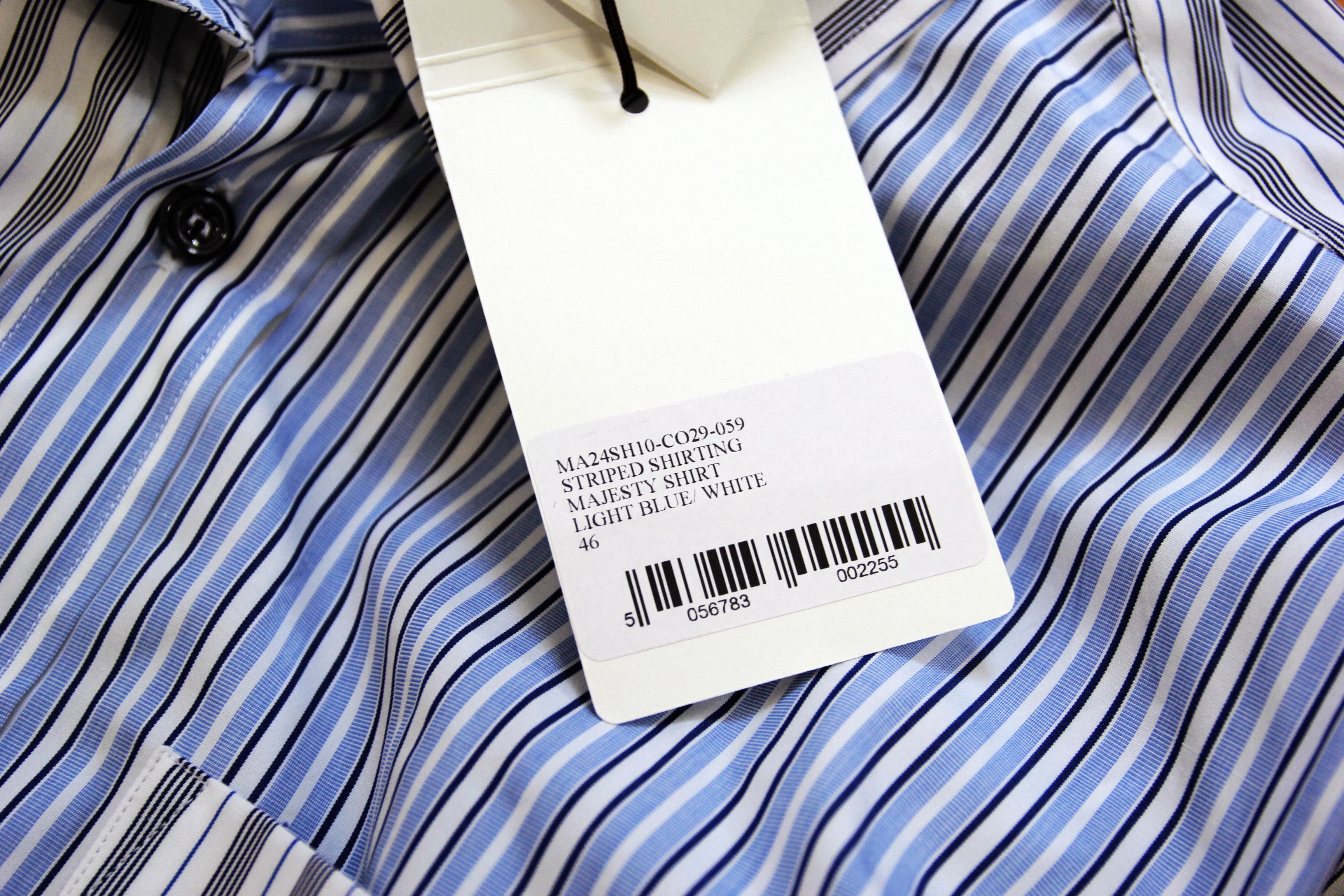 Wales Bonner BNWT AW24 WALES BONNER STRIPED SHIRTING MAJESTY SHIRT 46 Size US S / EU 44-46 / 1 - 8 Thumbnail
