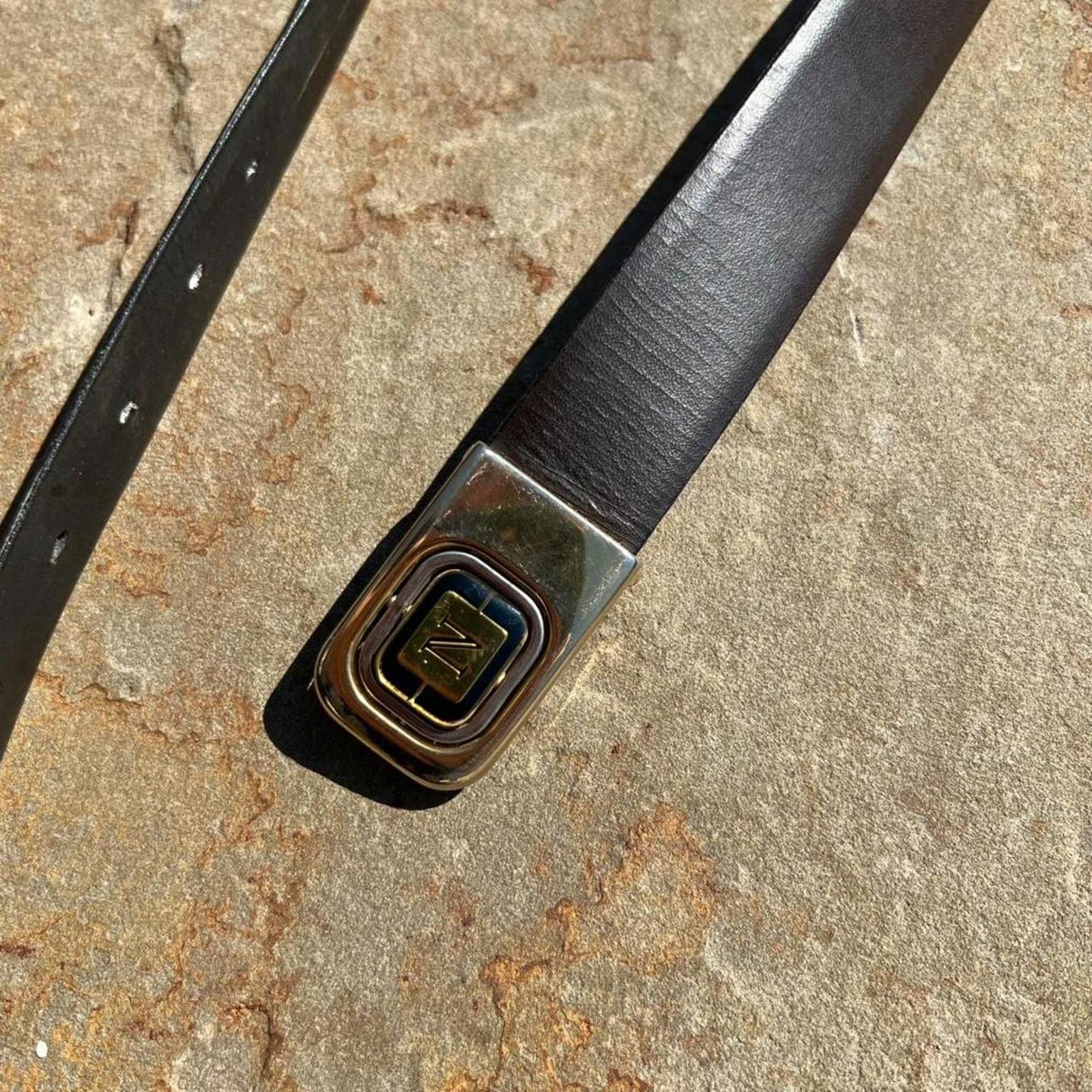 Pierre Cardin Vintage 90s Reversible Leather Belt “Cut to length fit” Size ONE SIZE - 3 Thumbnail