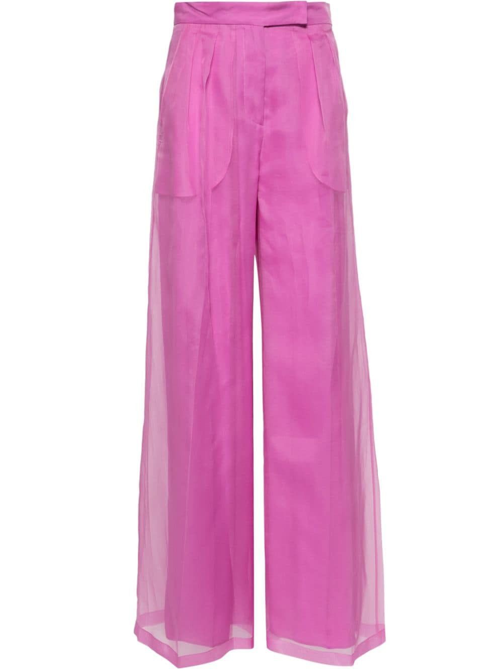 Max Mara WIDE-LEG SILK TROUSERS Size 27" / US 4 / IT 40 - 1 Thumbnail