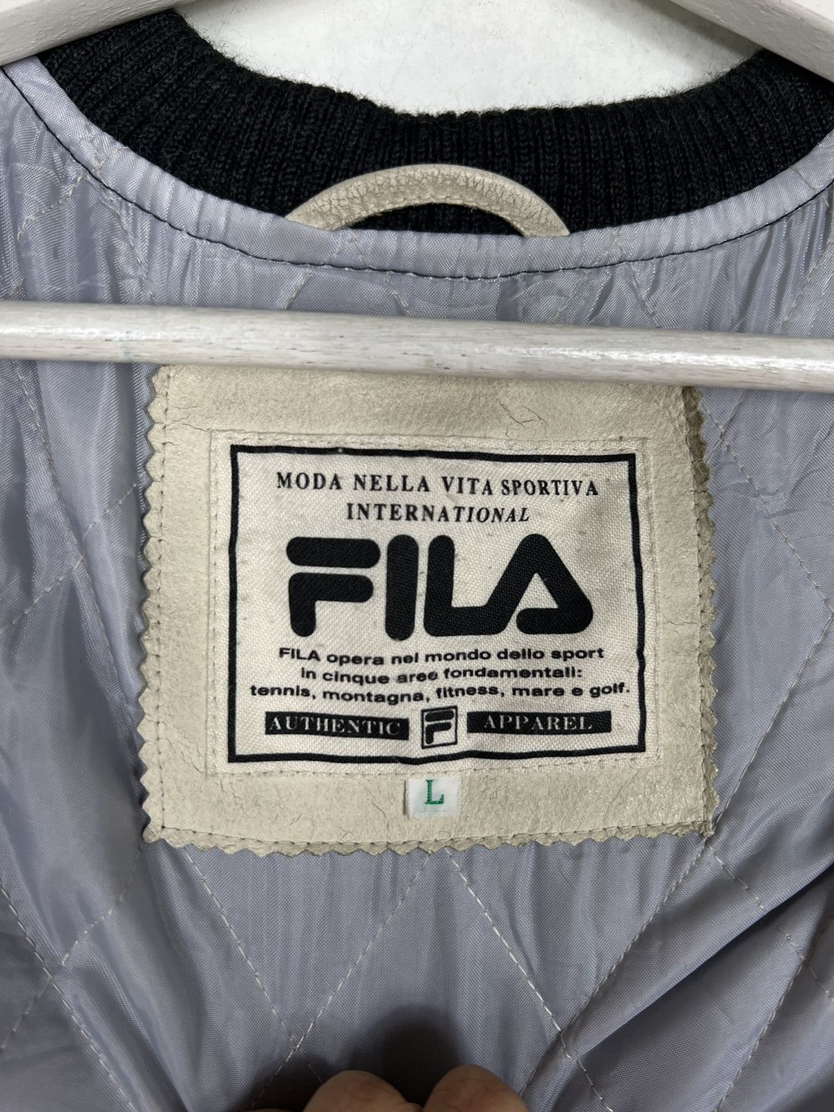 Fila 🔥 VINTAGE FILA STADIUM VARSITY BOMBER JACKET Size US L / EU 52-54 / 3 - 16 Thumbnail