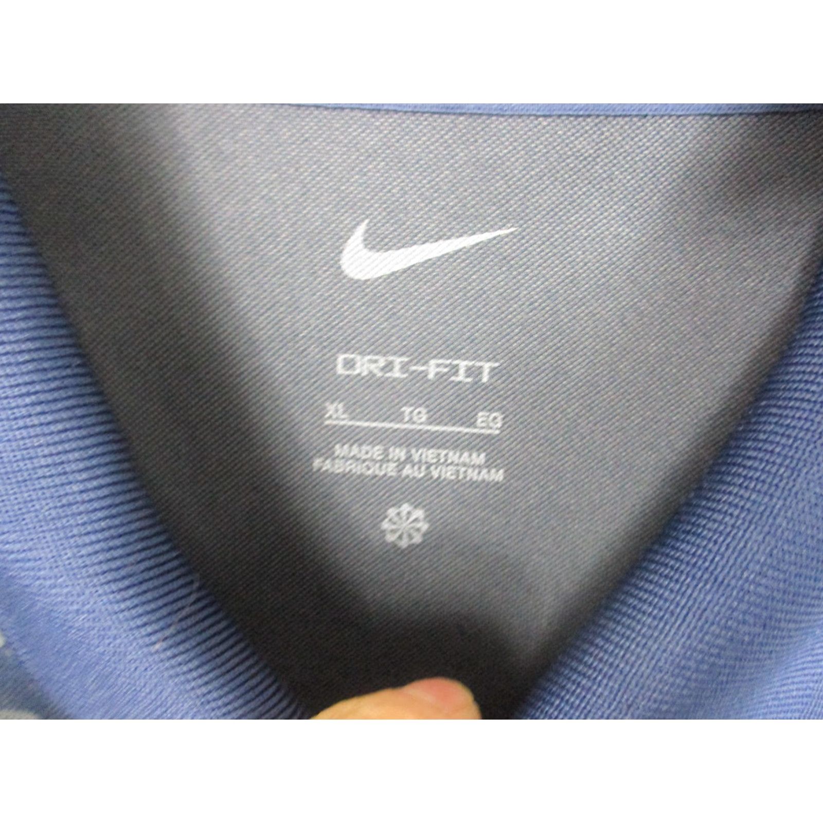 Nike Nike Dri-FIT Victory Polo Shirt Mens XL Navy Gray Stripe SAM Bulldog Golf Size US XL / EU 56 / 4 - 5 Thumbnail