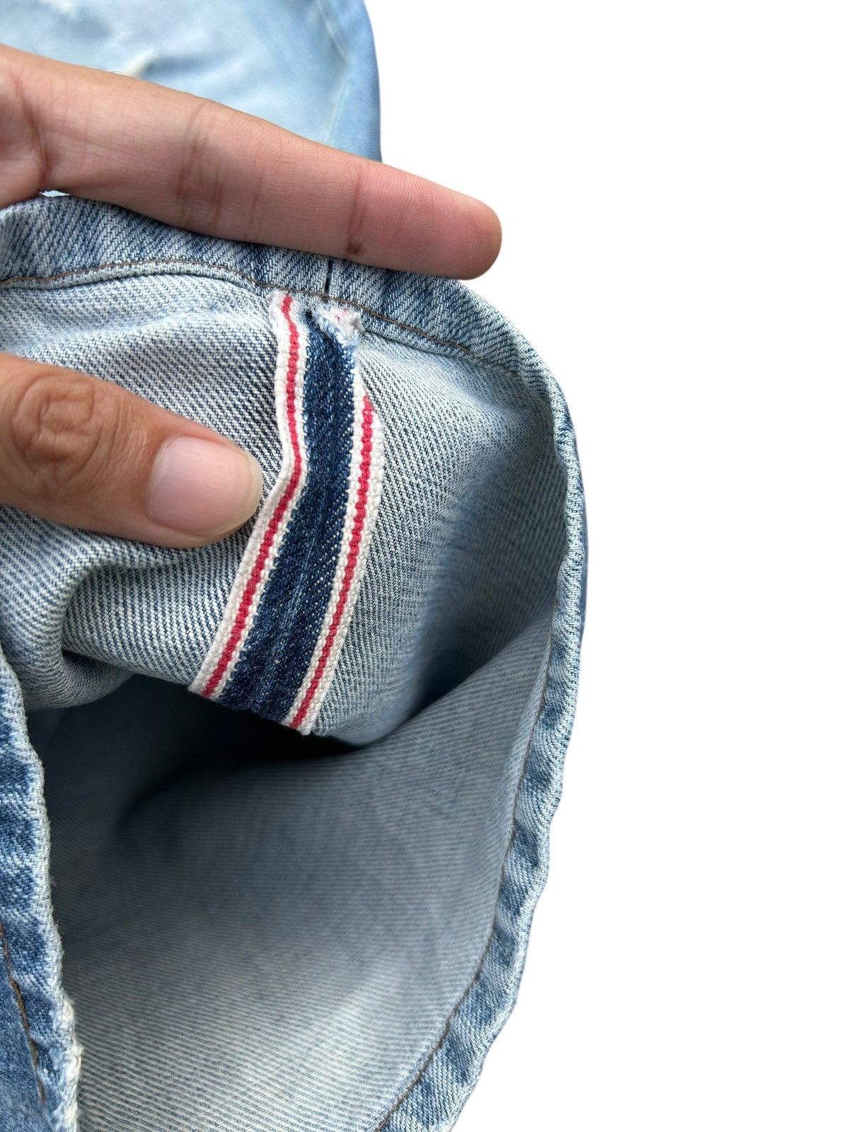 Kapital Vintage Wrangler Selvedge Baggy Distressed Faded Denim jeans Size US 28 / EU 44 - 3 Thumbnail