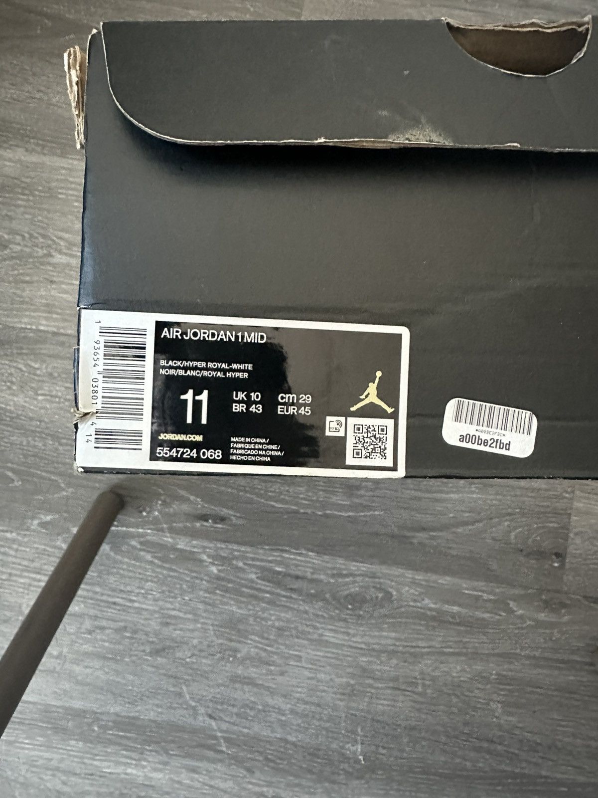 Jordan Brand Air jordan 1 mid black royal blue Size US 11 / EU 44 - 7 Thumbnail