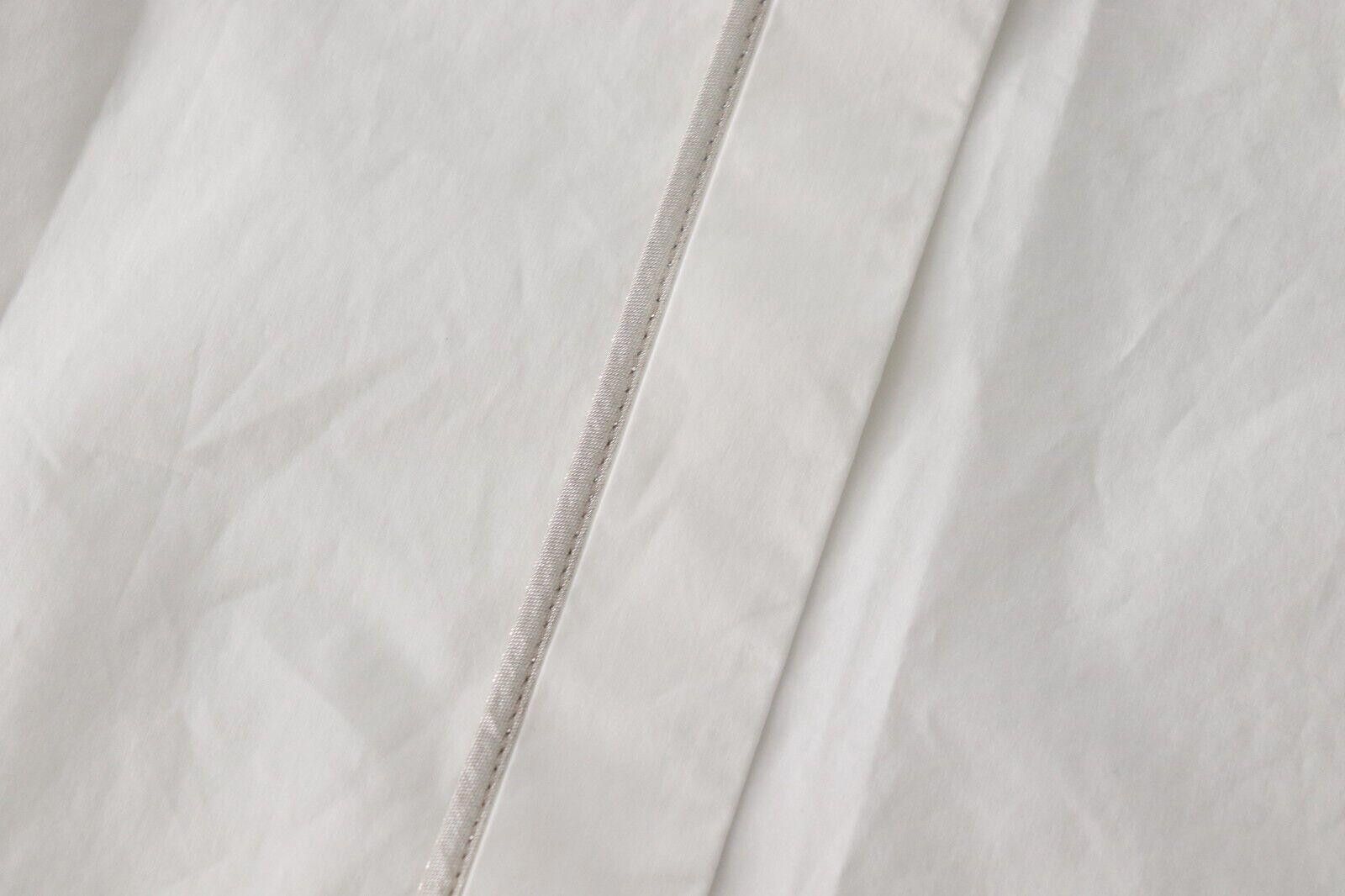 Designer Luisa Cerano US4 White Poplin Shirt Dress Button Up Mini Size S / US 4 / IT 40 - 7 Thumbnail
