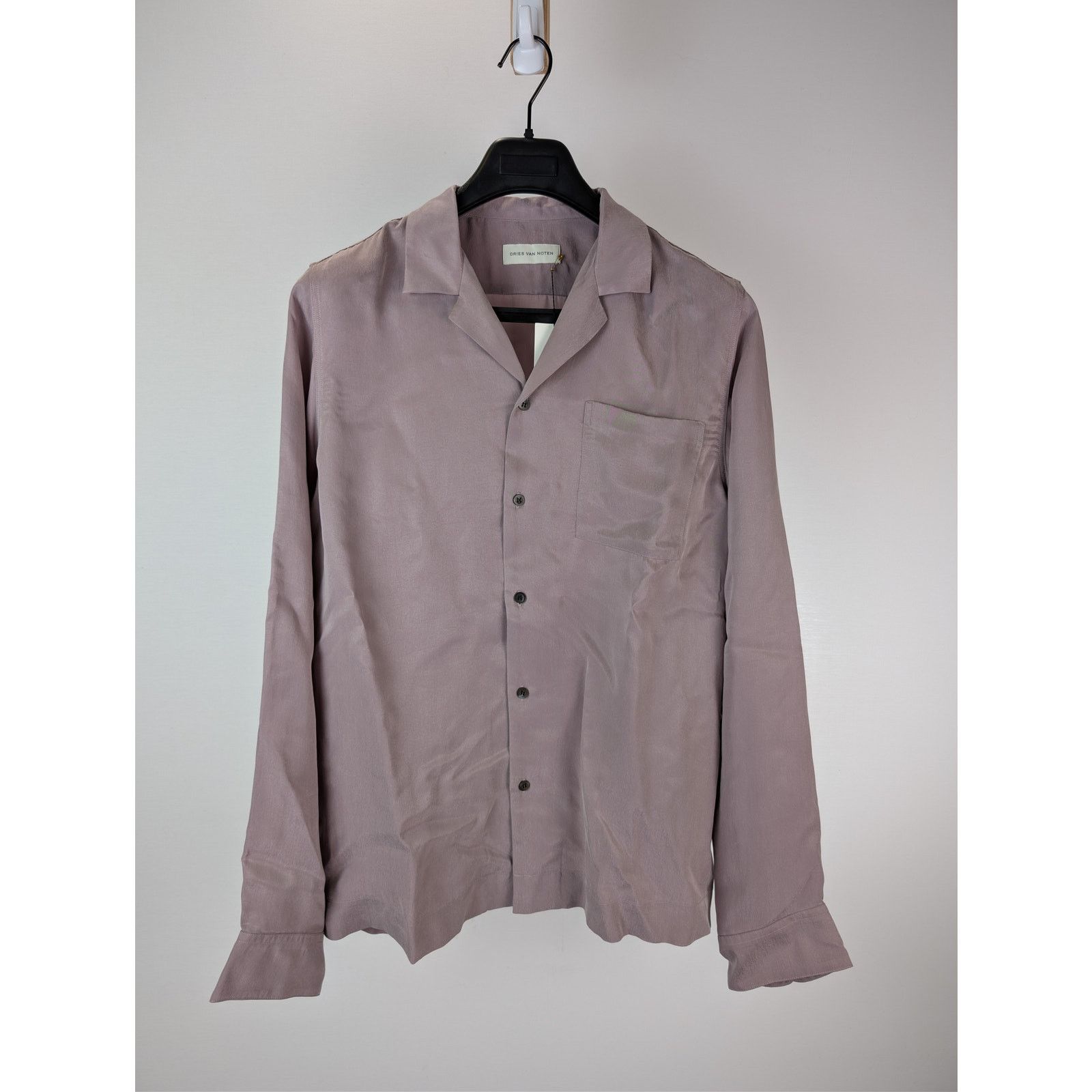 Dries Van Noten o1rshd1 Carlty 2025 Mens Woven Shirt in Lilac Size US M / EU 48-50 / 2 - 8 Thumbnail