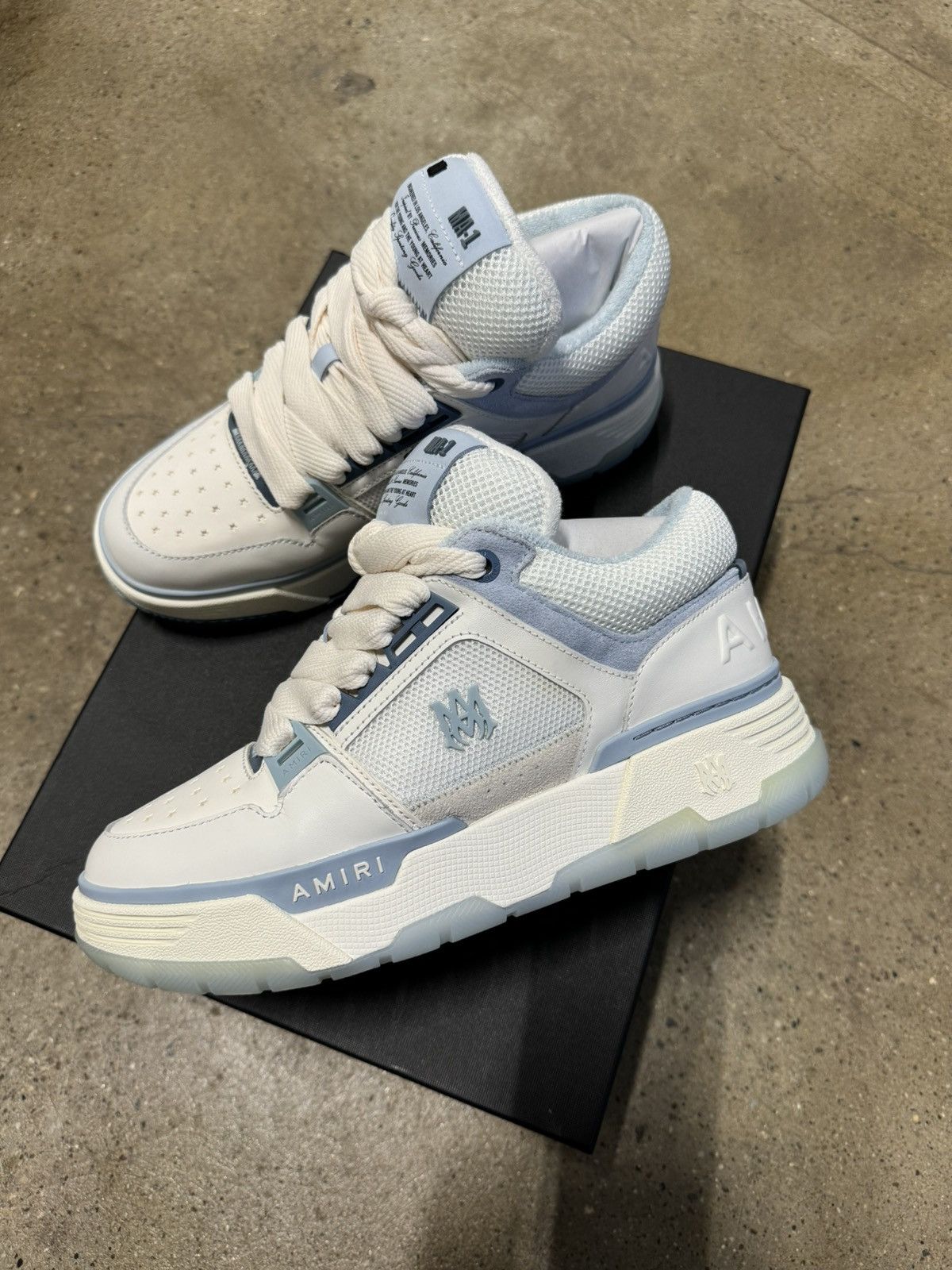 Amiri Amiri MA-1 Sneaker NEW 900$ baby blue | Grailed Amiri Amiri MA-1 Sneaker NEW 900$ baby blue | Grailed
