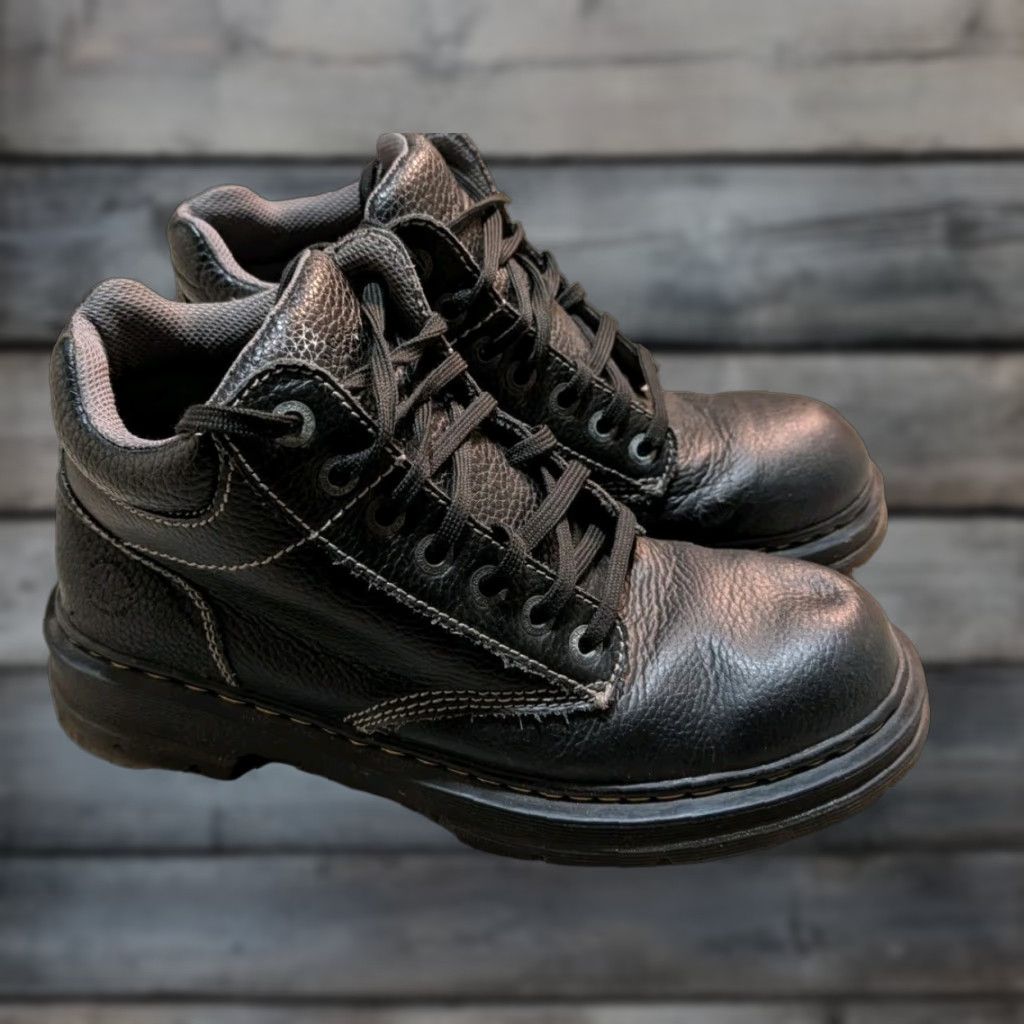 Dr. Martens Dr. Doc Marten's Tacoma Men's Black Pebbled Leather Lace-Up Ankle Boots US 11M Size US 11 / EU 44 - 1 Thumbnail