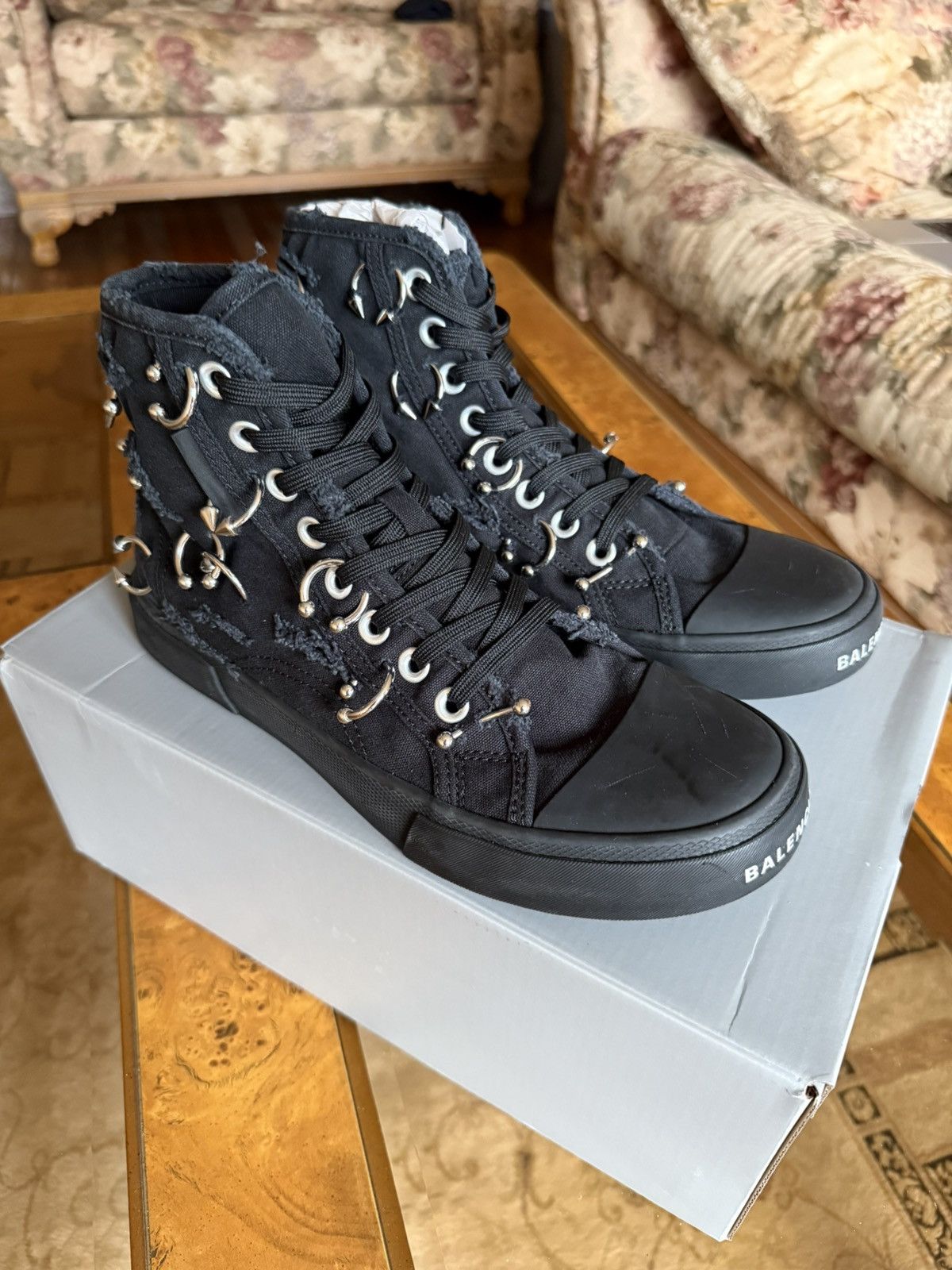 Balenciaga Pierced Paris High Sneaker