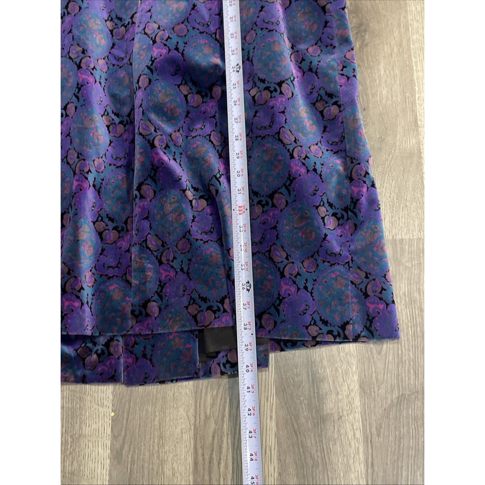 Other Portrait JL DeBall Velvet Opera Coat Purple Paisley Vintage Size XS / US 0-2 / IT 36-38 - 12 Thumbnail