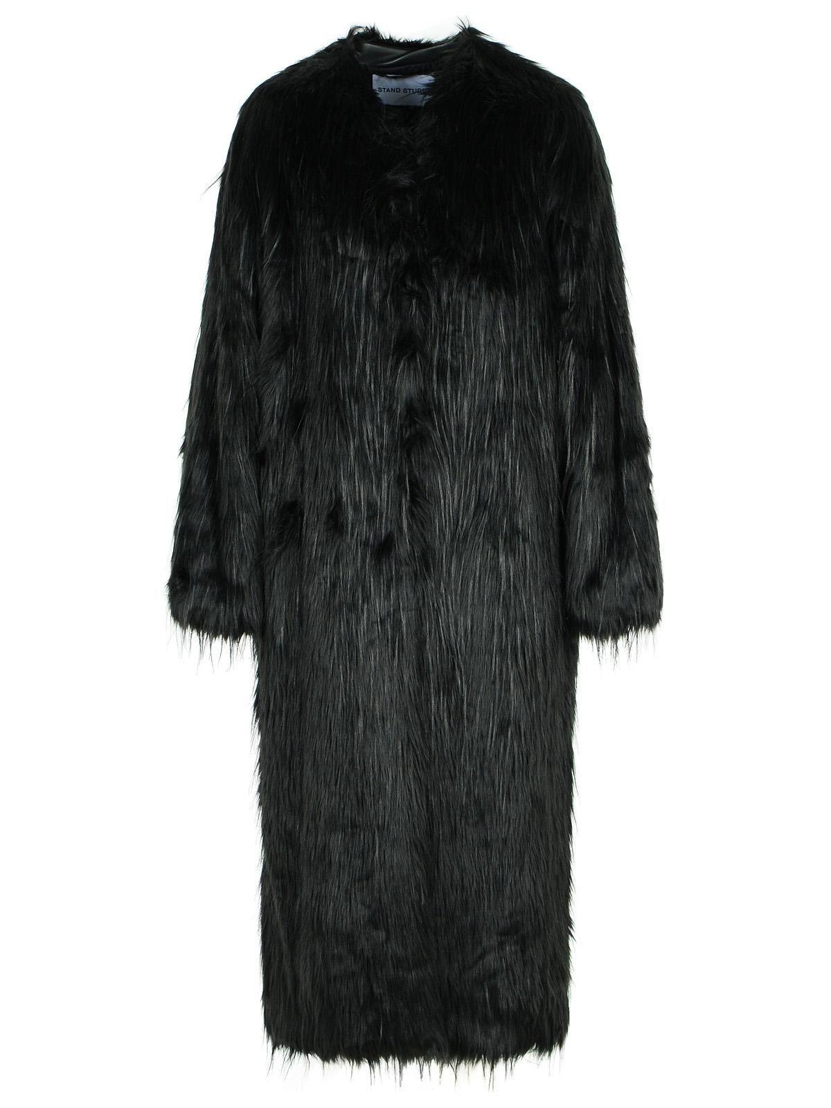STAND STUDIO STAND STUDIO 'Carolina' Black Faux Fur Coat Size XS / US 0-2 / IT 36-38 - 1 Thumbnail