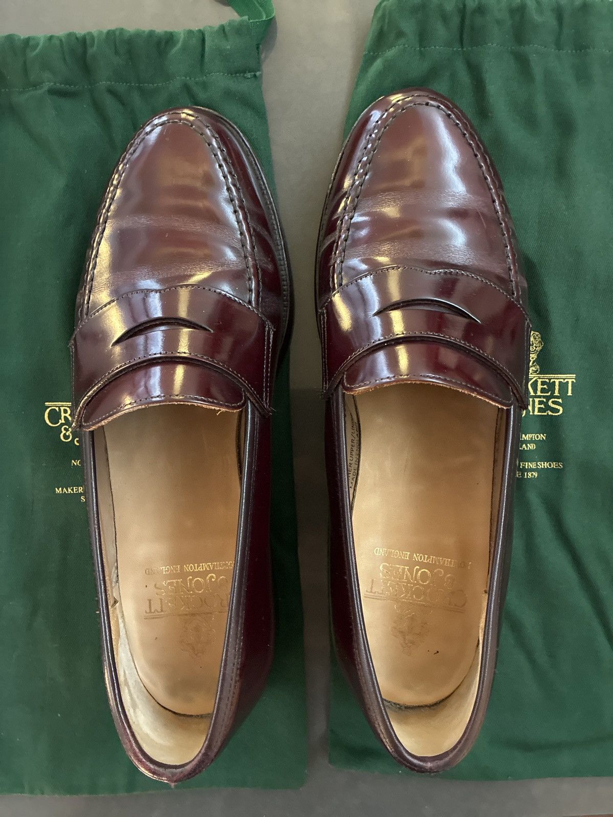 Crockett & Jones Crockett & Jones Boston Burgundy Cavalry Calf Loafer Size US 10 / EU 43 - 1 Thumbnail
