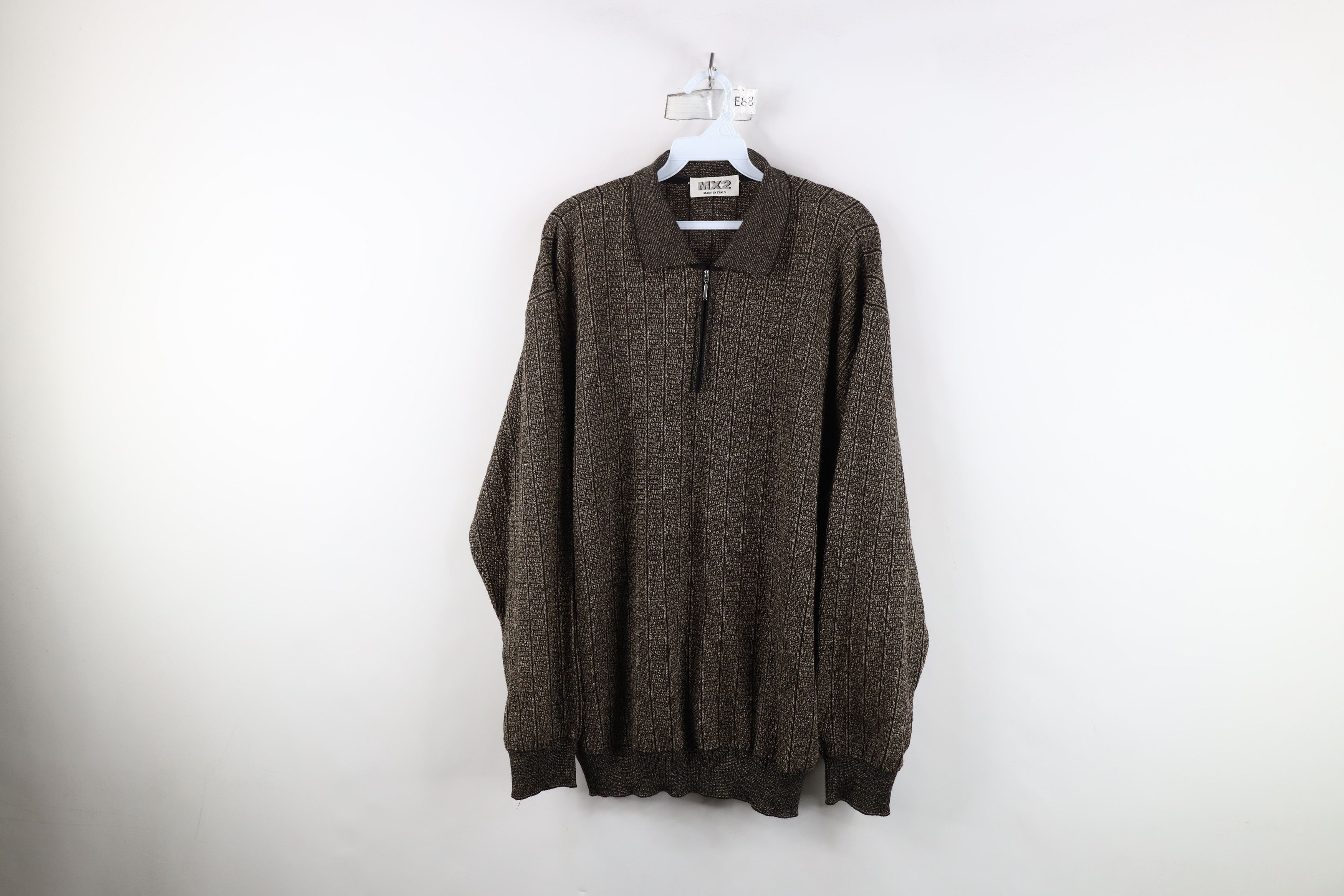 Vintage Vintage 90s Streetwear Knit Half Zip Collared Sweater Size US XL / EU 56 / 4 - 1 Thumbnail