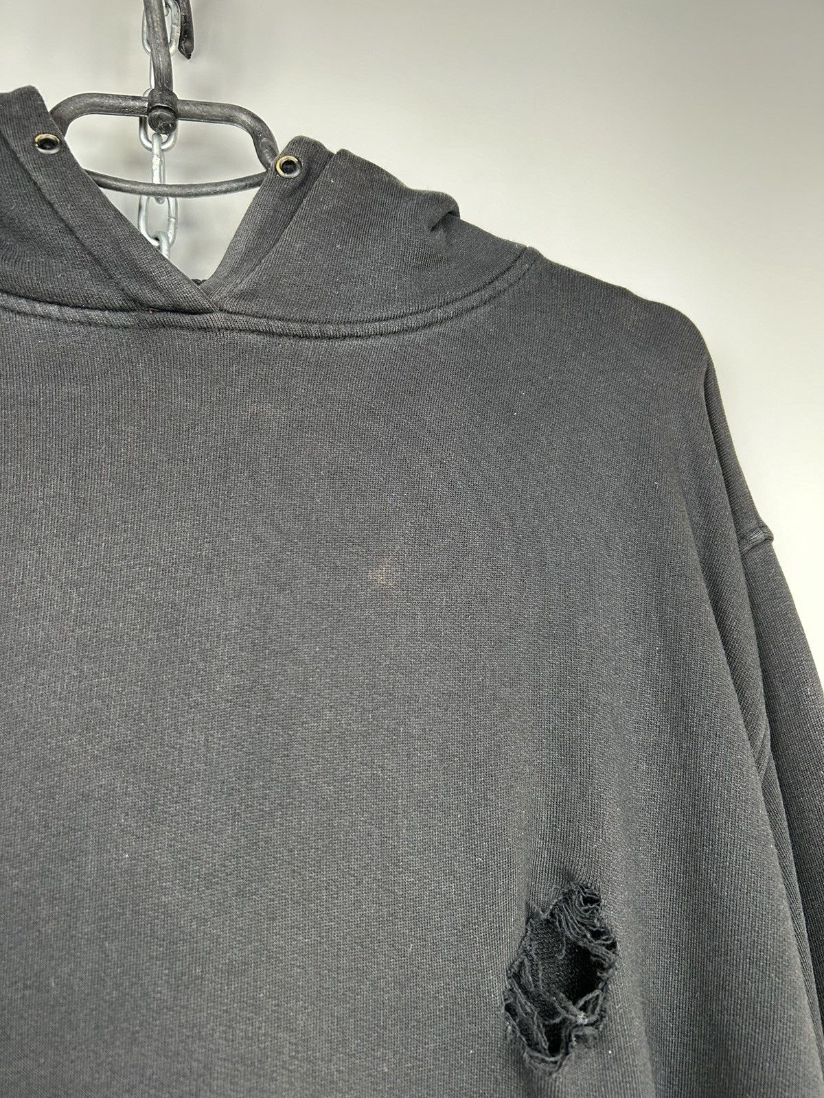 Designer × Sandro Modern Sandro Black Blank Thrashed Hoodie Size US M / EU 48-50 / 2 - 3 Thumbnail