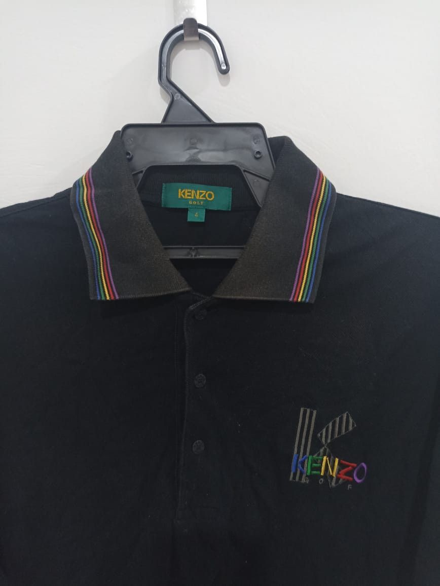 Kenzo Vintage Kenzo Button Up Black Tshirt Size US L / EU 52-54 / 3 - 4 Thumbnail
