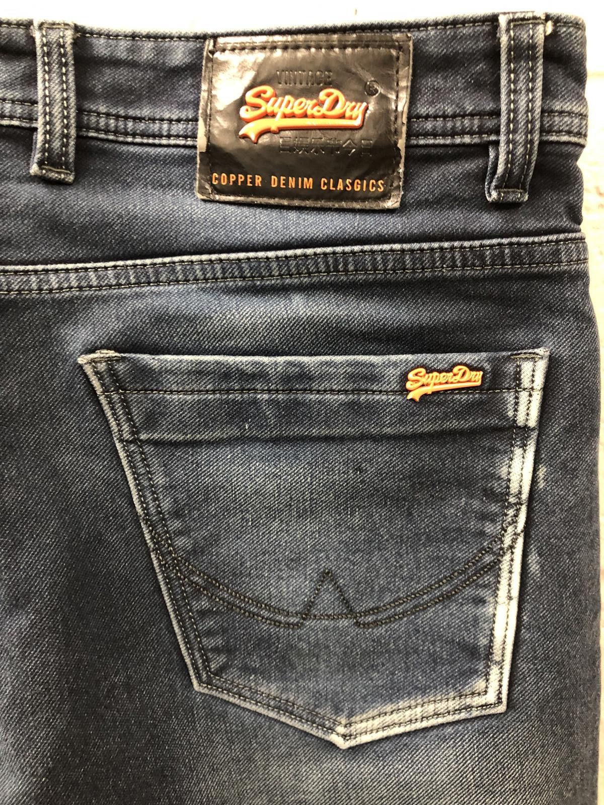 Superdry Superdry Men's Vintage Jeans - Blue Denim Size US 32 / EU 48 - 4 Thumbnail