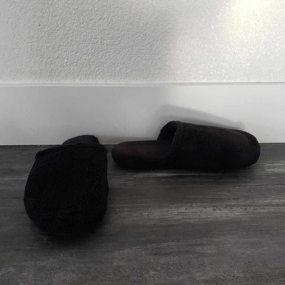 Designer Black Fur Classic Totes House Slipper Size US 11.5 / EU 44-45 - 3 Thumbnail
