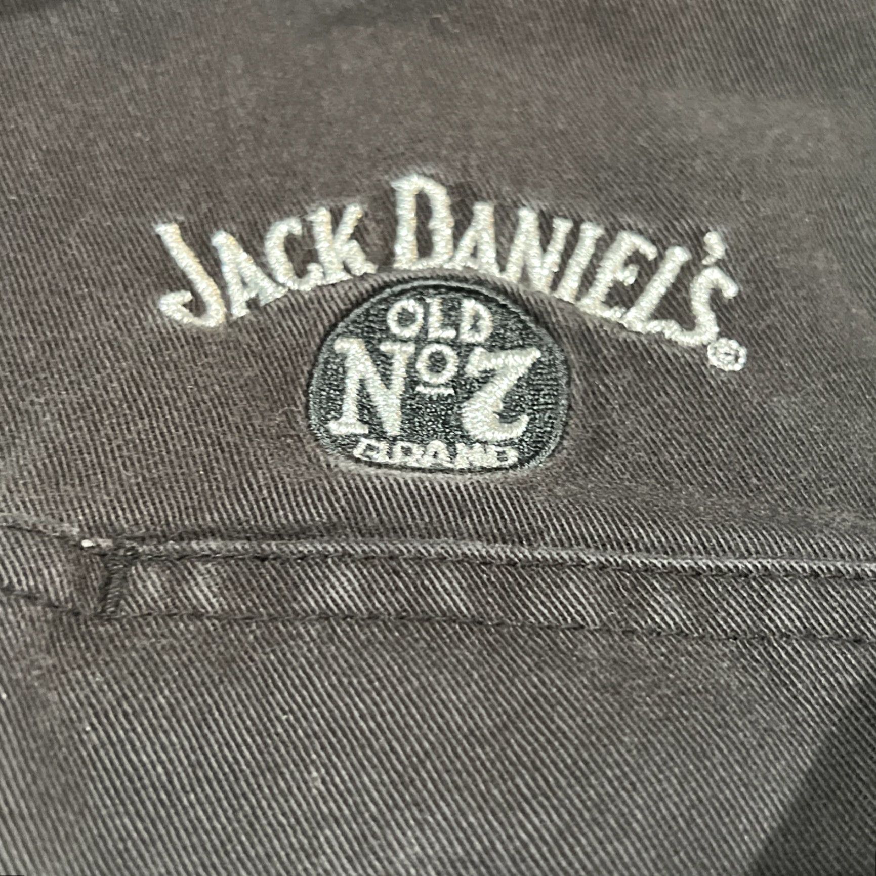 Logo 7 VINTAGE Jack Daniels Shirt Mens L Black Long Sleeve Button Front Embroidered Logo Size US L / EU 52-54 / 3 - 6 Thumbnail