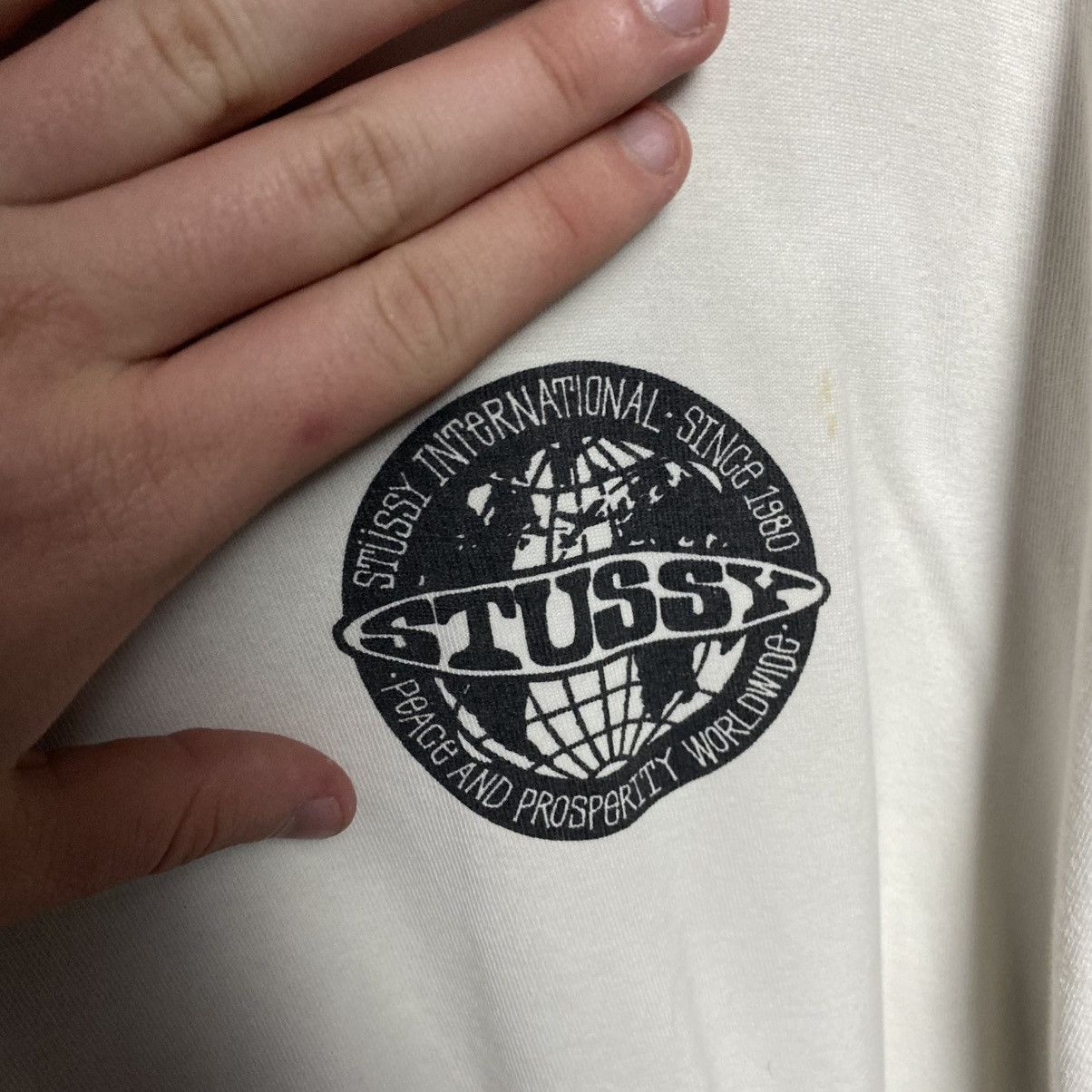 Stussy Vintage Stussy Big Graphic logo y2k opium tee size XL Size US XL / EU 56 / 4 - 5 Thumbnail