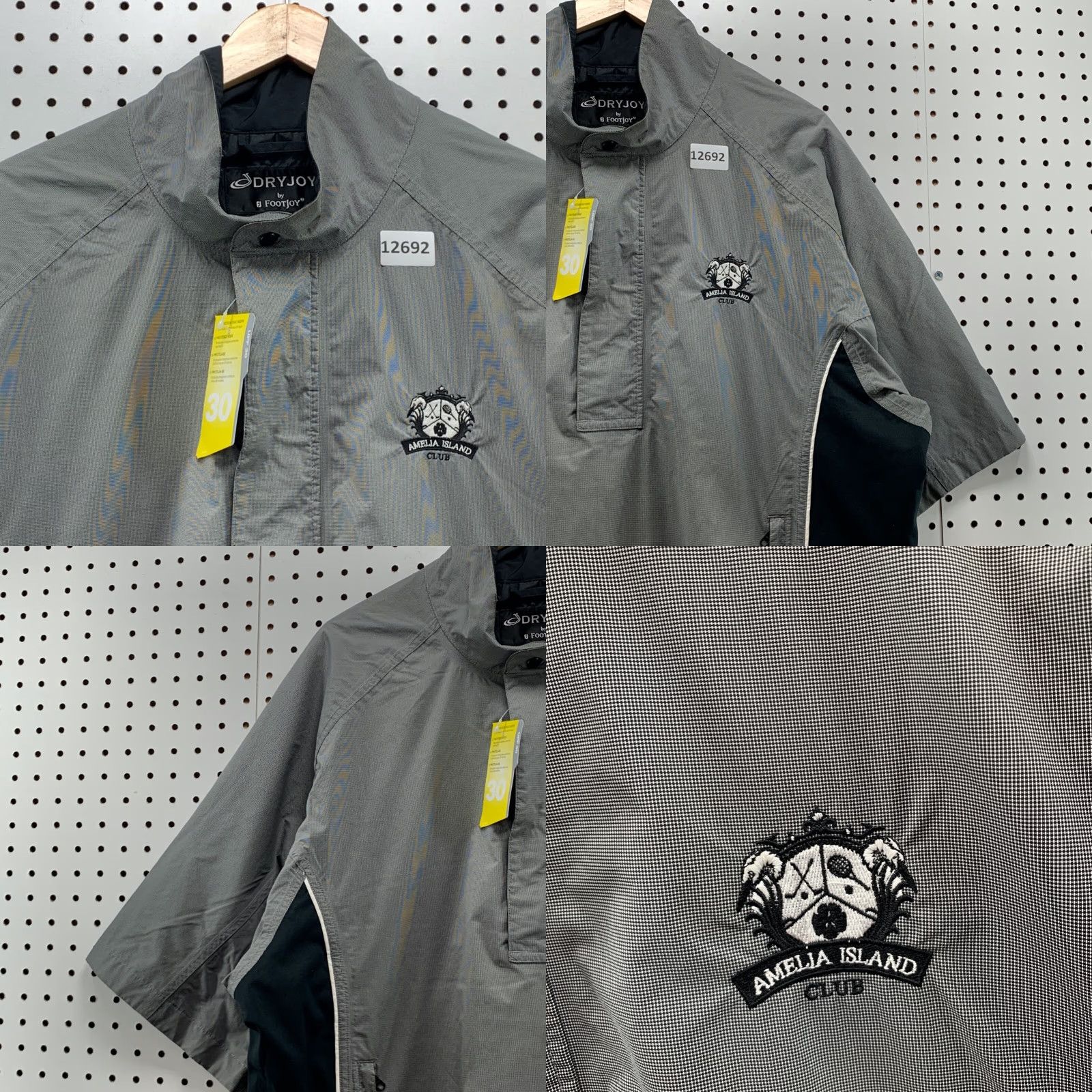 Footjoy VINTAGE FootJoy DryJoys Golf Jacket Men's Large Nylon Spandex Activewear Black Weatherproof 2020s Size US L / EU 52-54 / 3 - 8 Thumbnail