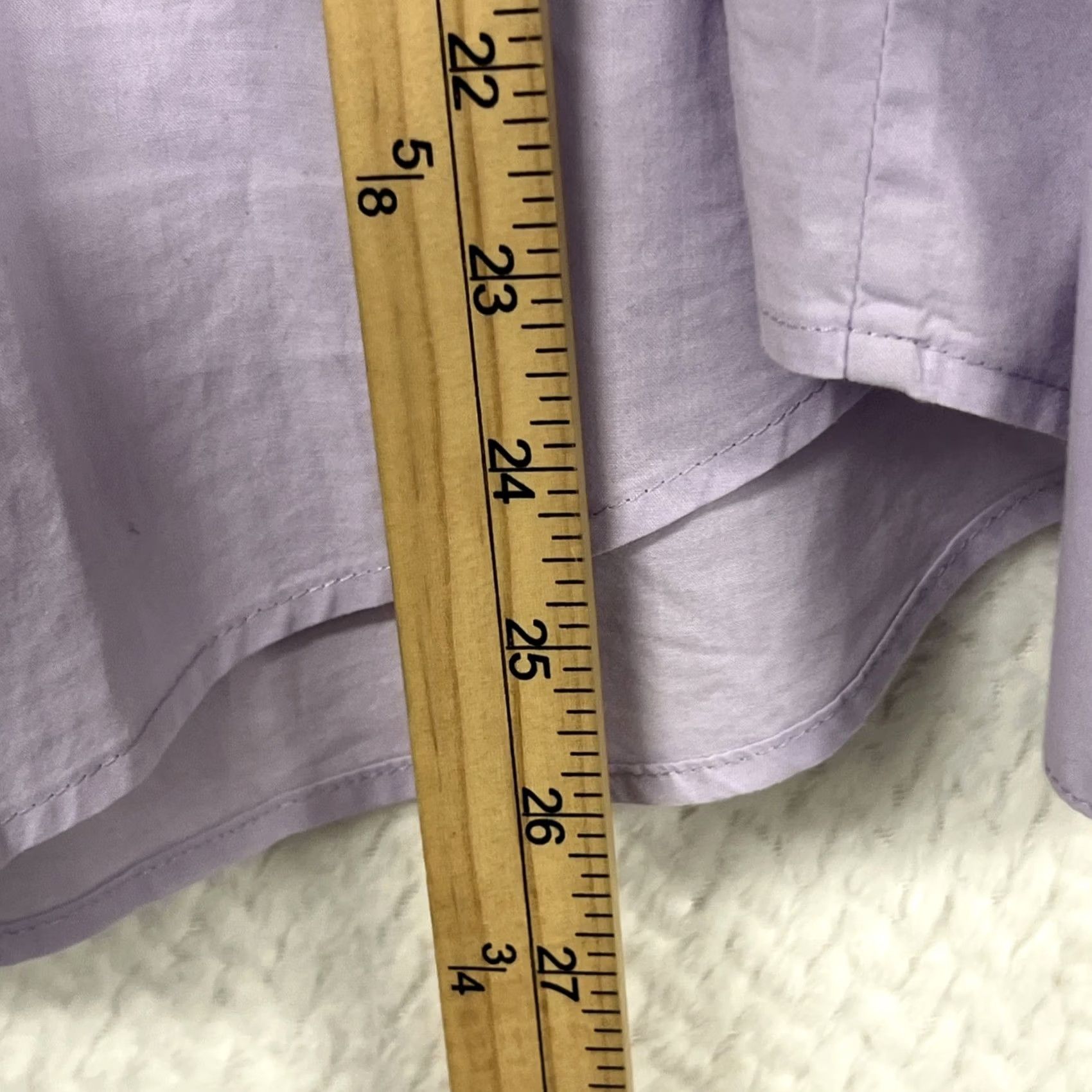 Banana Republic Banana Republic Women M Orchid Petal Lilac 100% Cotton Button Front Shirt Size M / US 6-8 / IT 42-44 - 6 Thumbnail