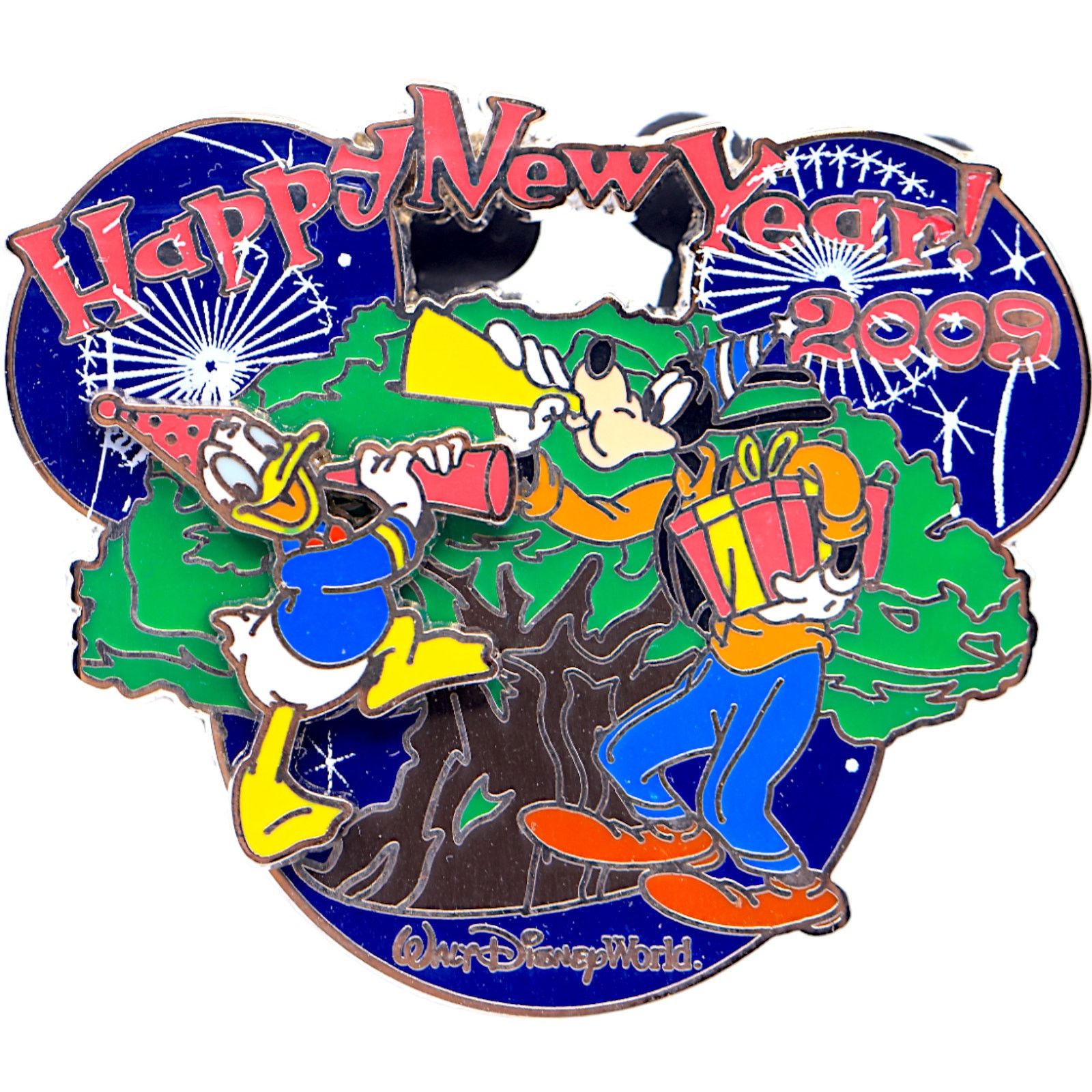 Disney Disney New Years 2009 Pin - LE #2 Donald & Goofy /1800 Size ONE SIZE - 1 Thumbnail