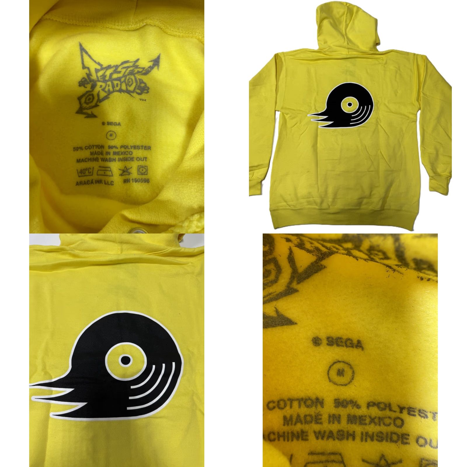Vintage VINTAGE SEGA Jet Set Radio Graphic Hoodie - Adult Medium - Yellow - Fleece - Video Games - Mens Size US M / EU 48-50 / 2 - 8 Thumbnail