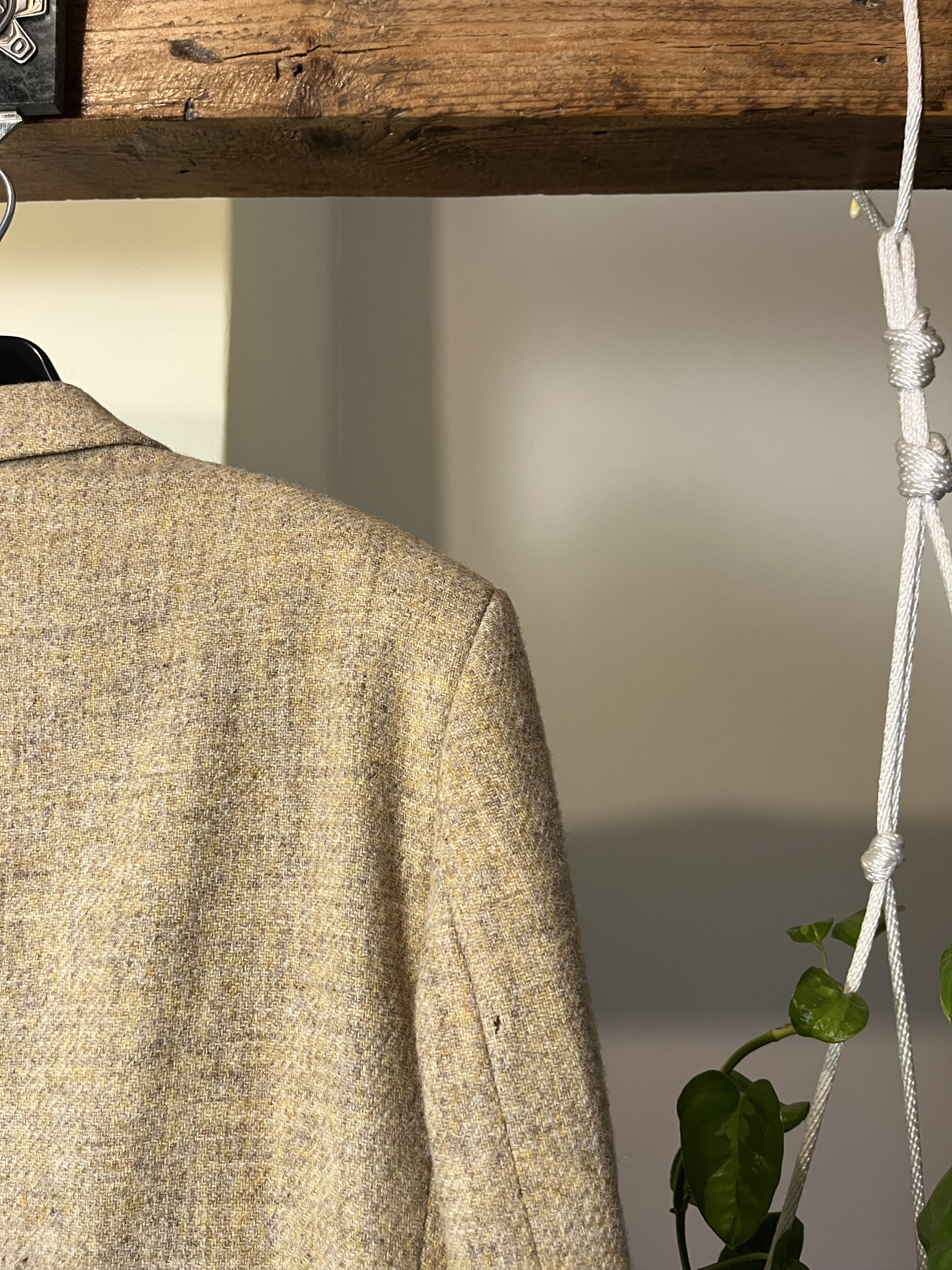 Harris Tweed × Vintage Vintage 90s Harris Tweed Sand Beige Wool Jacket Old Money Size US M / EU 48-50 / 2 - 5 Thumbnail