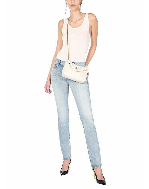 Saint Laurent Paris o1b1hav110525 504959 Tank Top in Jersey in White Size S / US 4 / IT 40 - 3 Thumbnail