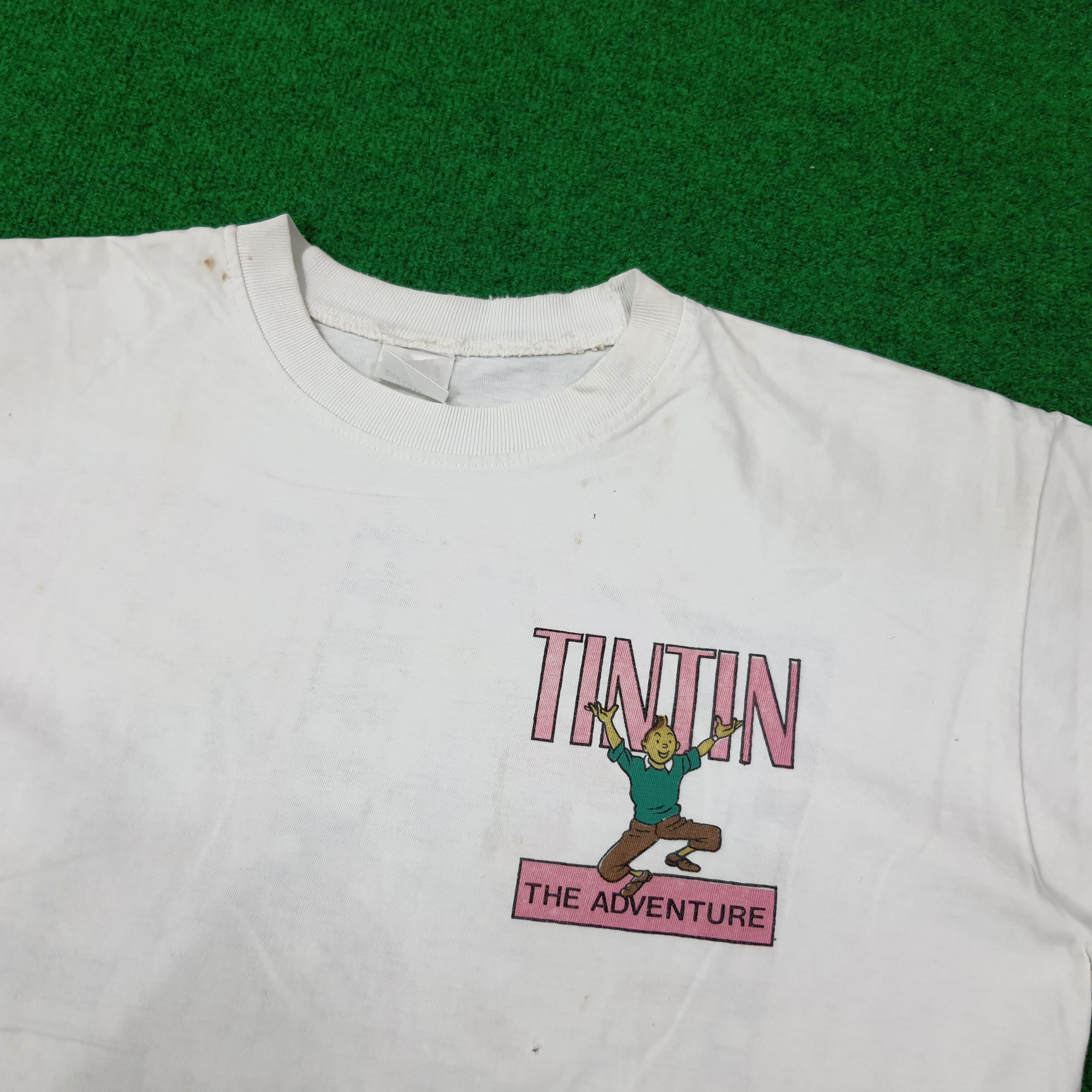 Vintage Vintage Adventure of Tintin Tshirt C267N50 Size US L / EU 52-54 / 3 - 4 Thumbnail