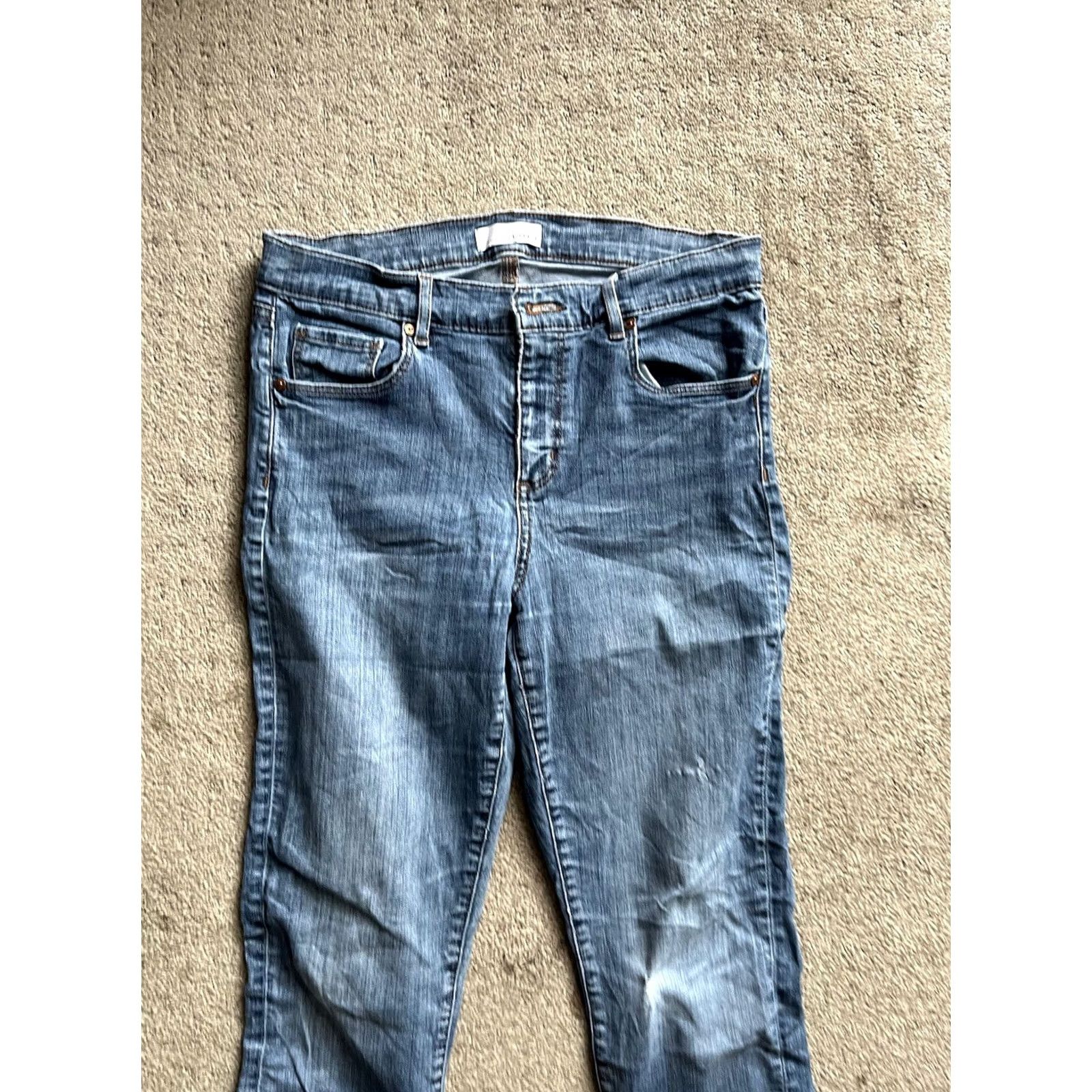 Loft LOFT Ann Taylor Jeans Womens 30/10 Blue Denim Modern Straight Size 32" / US 10 / IT 46 - 2 Thumbnail