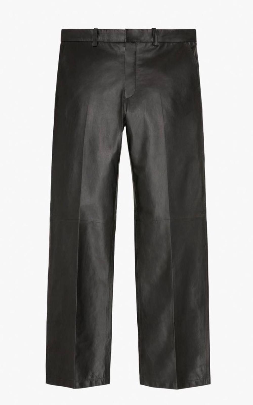 Zara NWT $229 ZARA 100% Leather Black Limited Edition Sz 30 Size US 30 / EU 46 - 1 Thumbnail