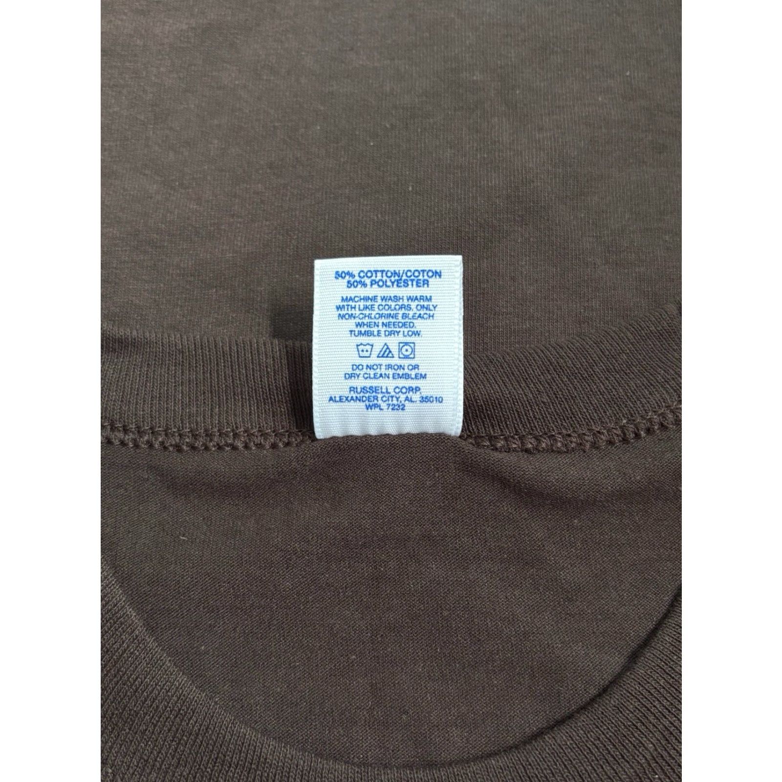 Russell Athletic VINTAGE Russell Athletic T-Shirt Mens L Crew Neck 90s Deadstock NWOT Brown 50/50 90s Theme Mens Size US L / EU 52-54 / 3 - 4 Thumbnail