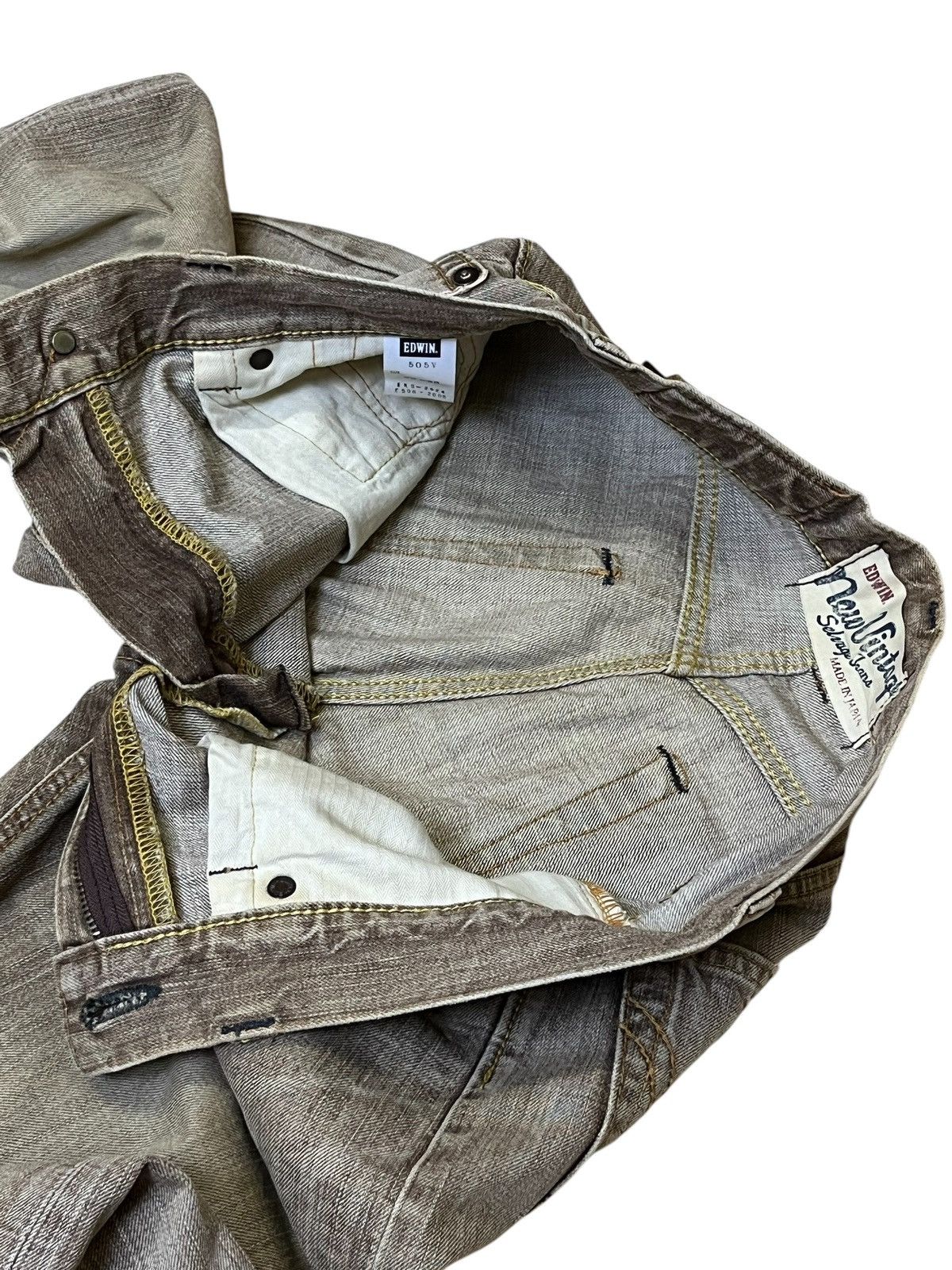 Edwin SICK🔥VINTAGE EDWIN 505V DISTRESSED REDLINE SELVEDGE JEANS Size US 32 / EU 48 - 11 Thumbnail