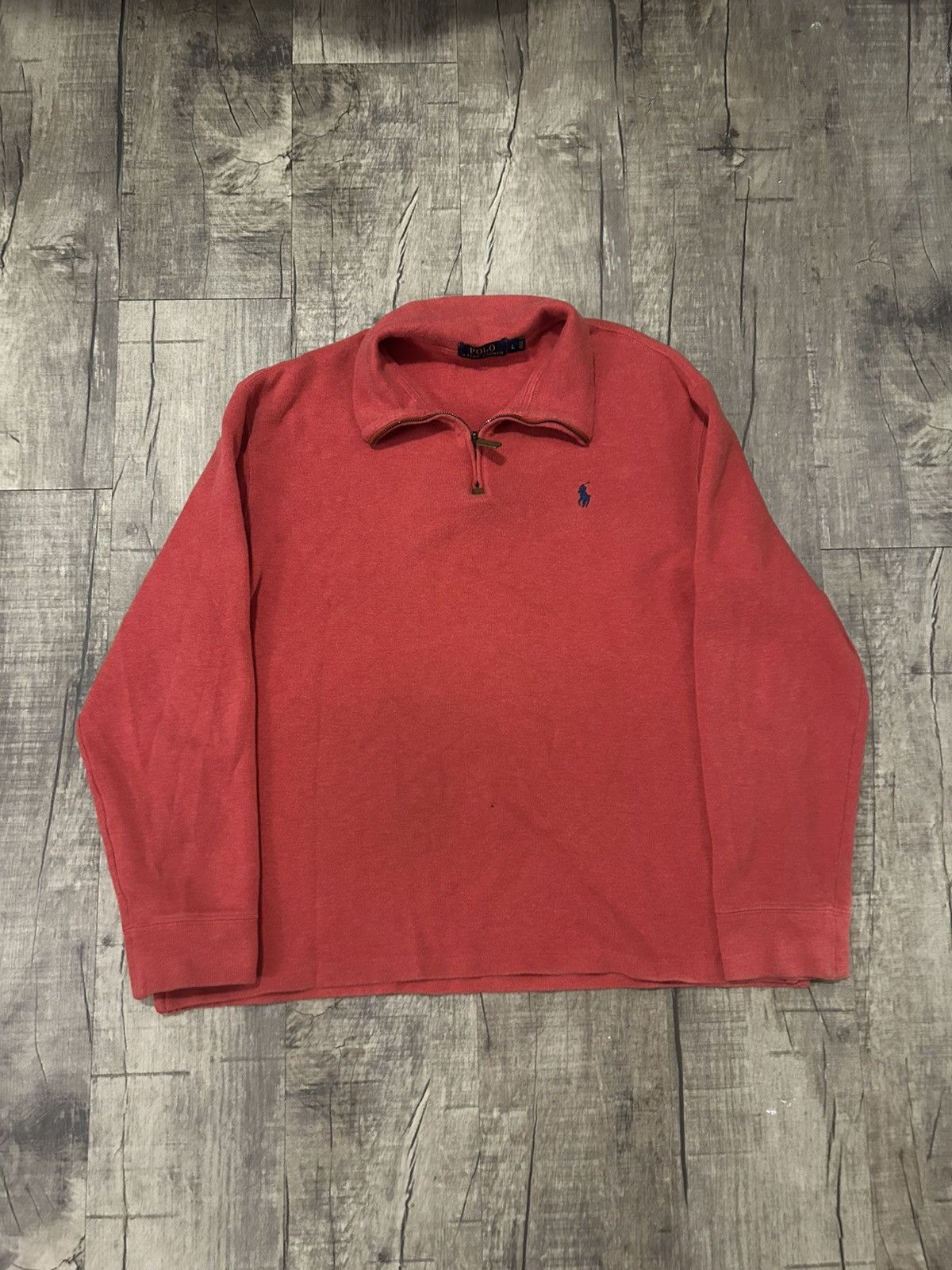 Polo Ralph Lauren Red Polo Ralph Lauren Quarter Zip Sweatshirt Large Size US L / EU 52-54 / 3 - 1 Thumbnail
