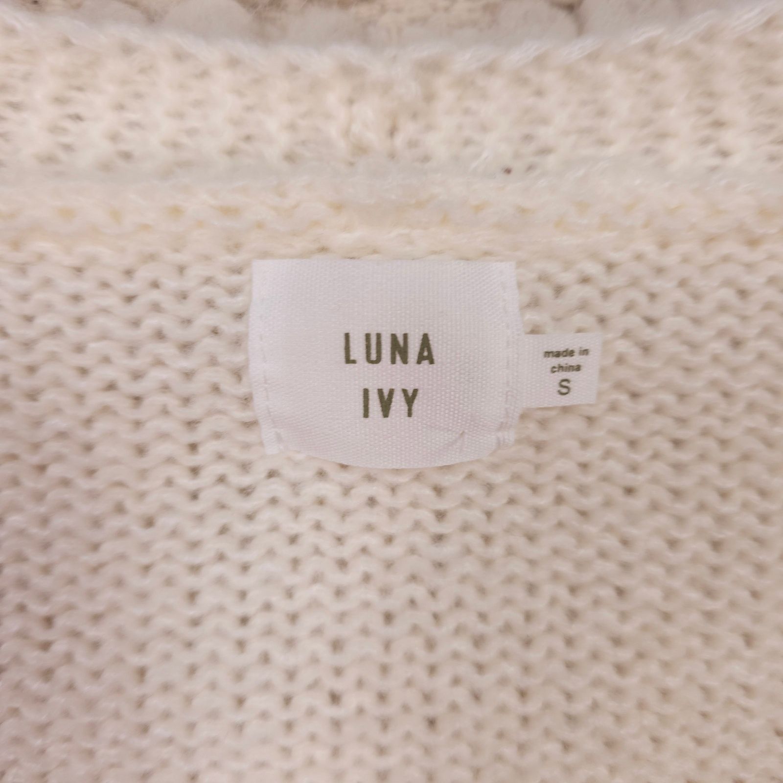 Luna Ivy Rose Cardigan Cream Sz Small