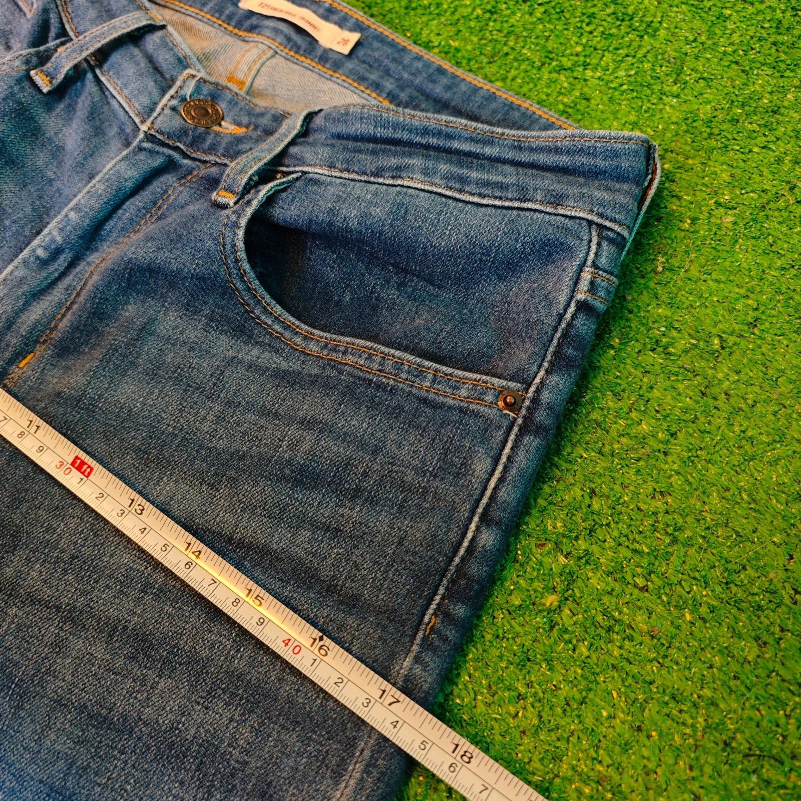 Levi's Levi's 721 Jeans Womens 28 blue high rise skinny denim Size 28" / US 6 / IT 42 - 12 Thumbnail